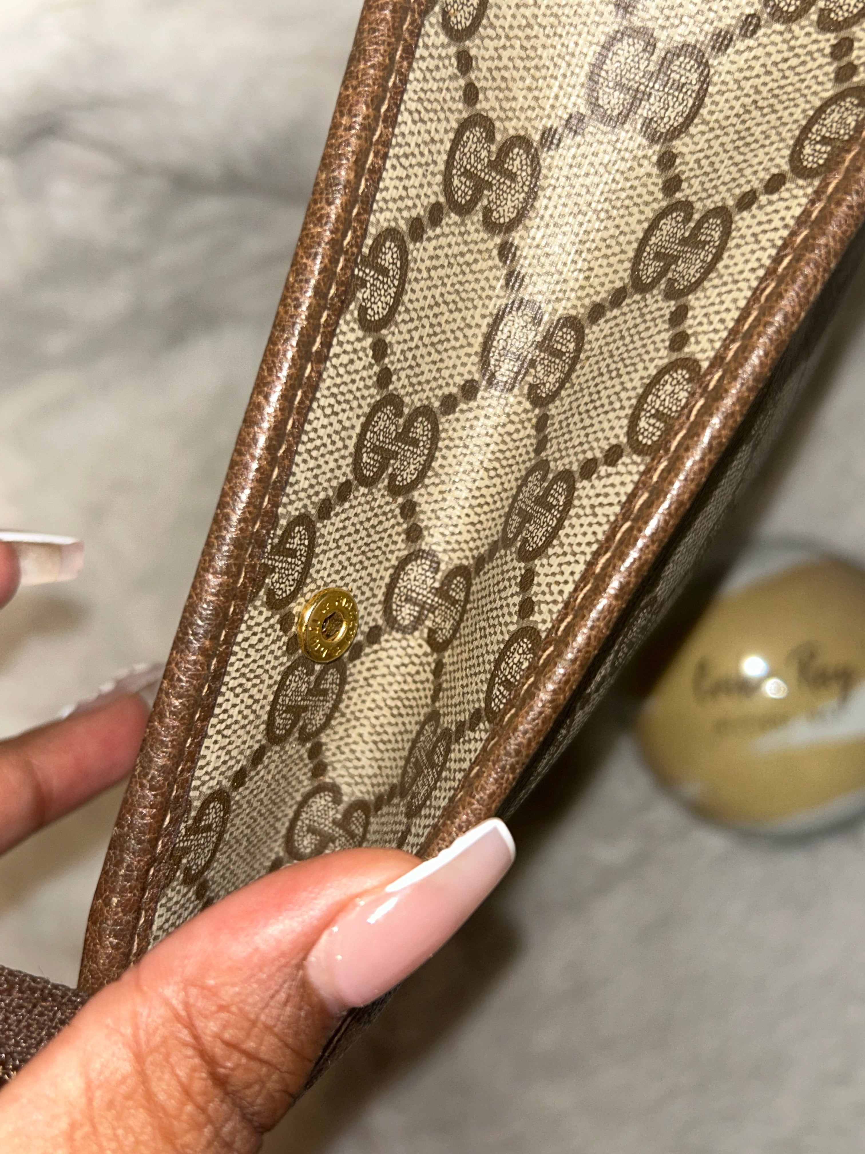 Gucci Vintage GG Canvas Clutch
