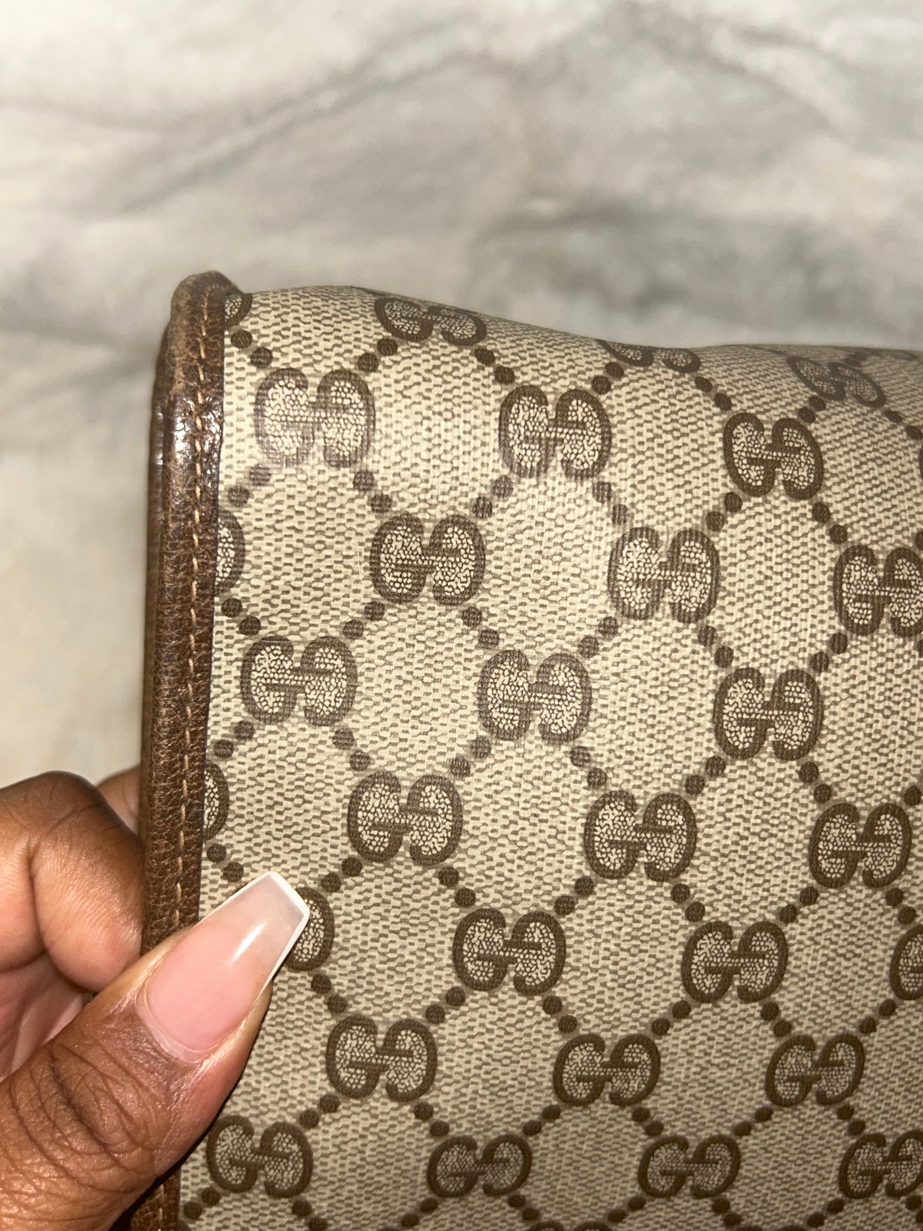 Gucci Vintage GG Canvas Clutch
