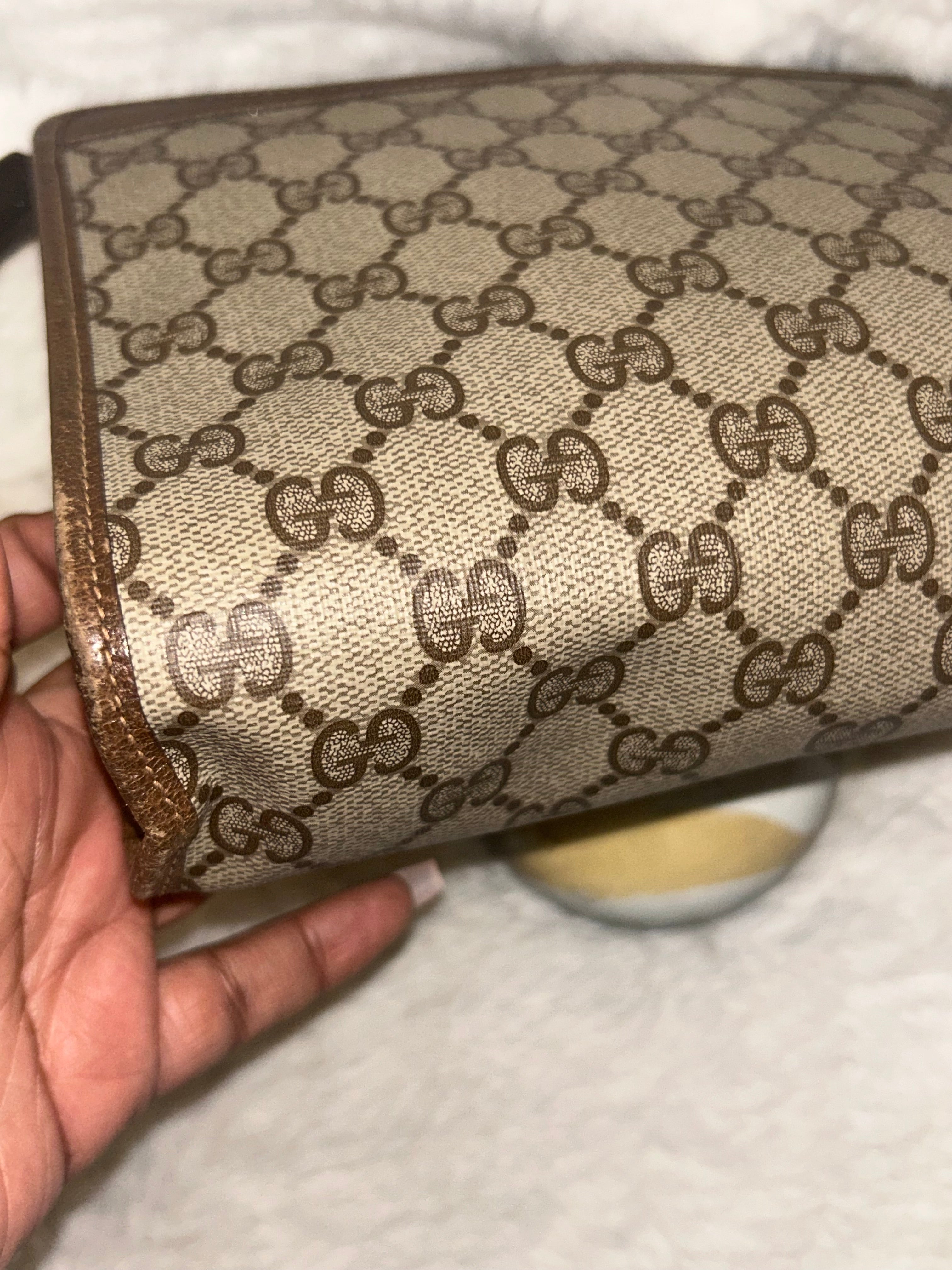 Gucci Vintage GG Canvas Clutch