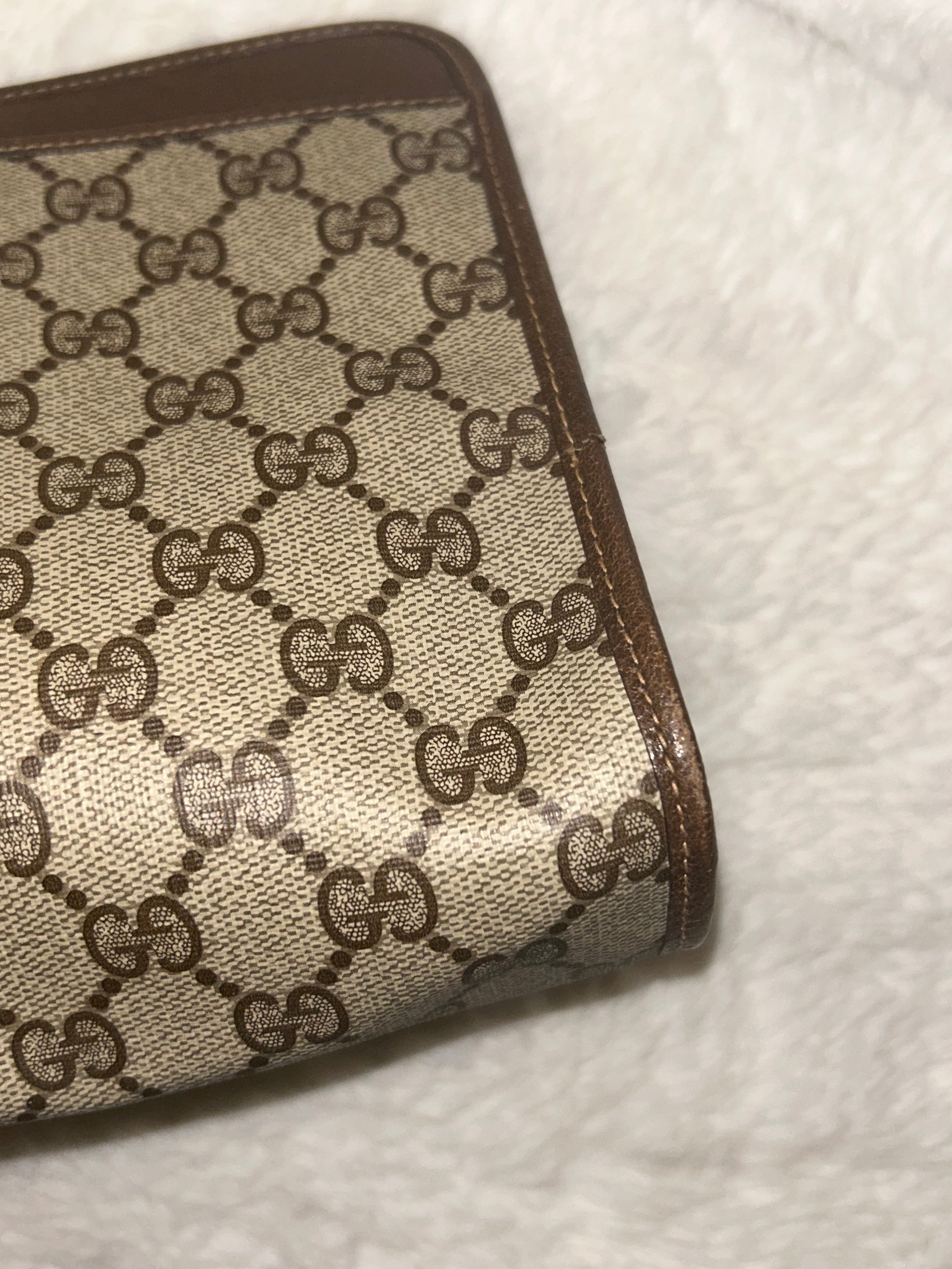 Gucci Vintage GG Canvas Clutch