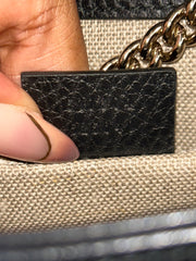 Gucci Black Calfskin Interlocking GG Bag