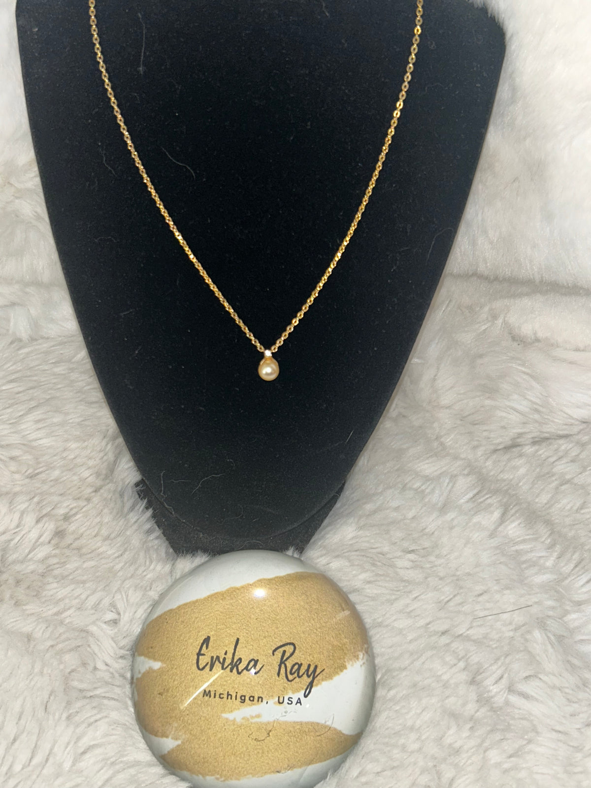 Christian Dior Gold Pearl Necklace