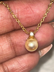 Christian Dior Gold Pearl Necklace
