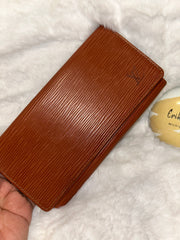 LV Brown Epi Long Wallet