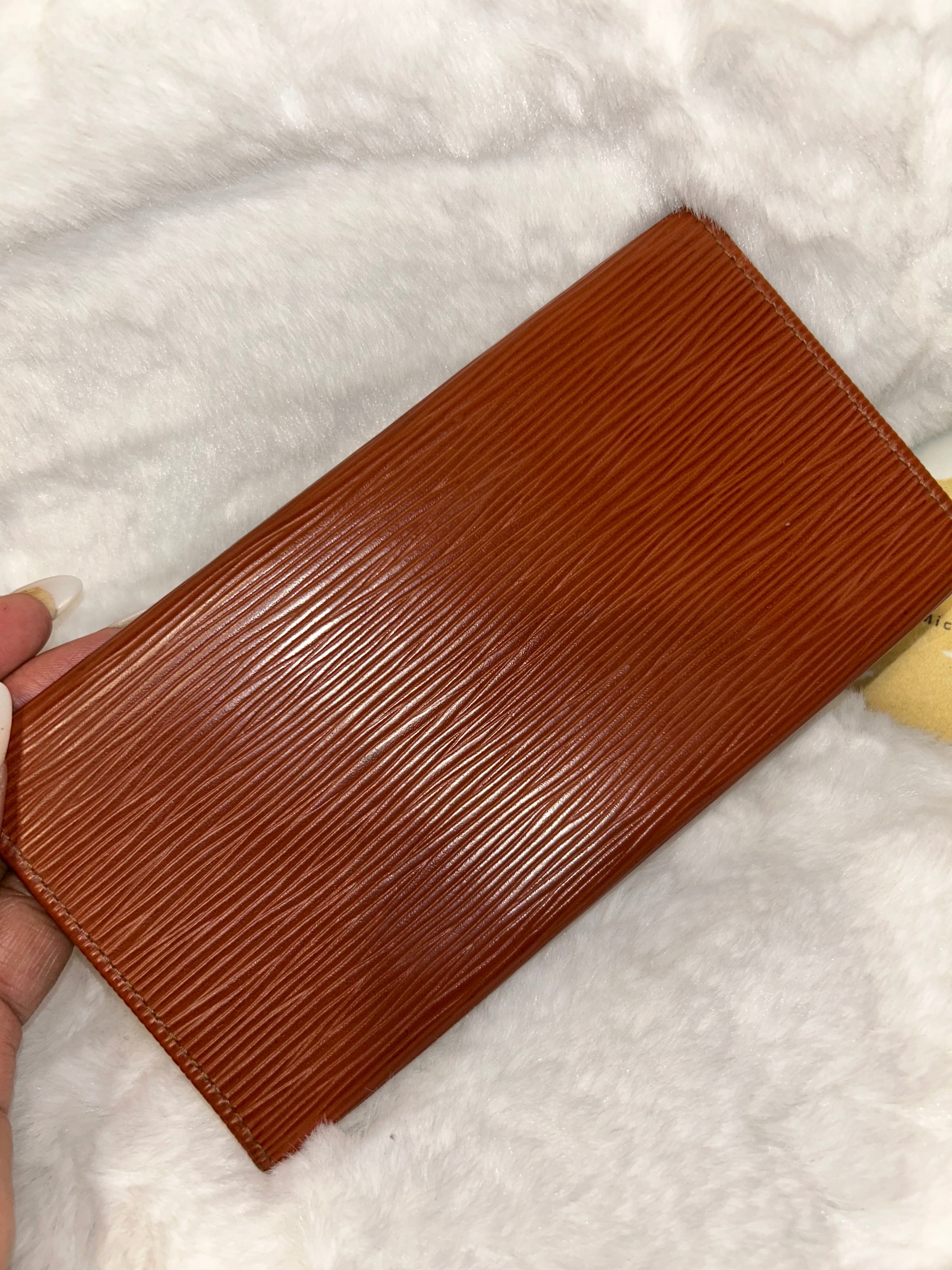 LV Brown Epi Long Wallet