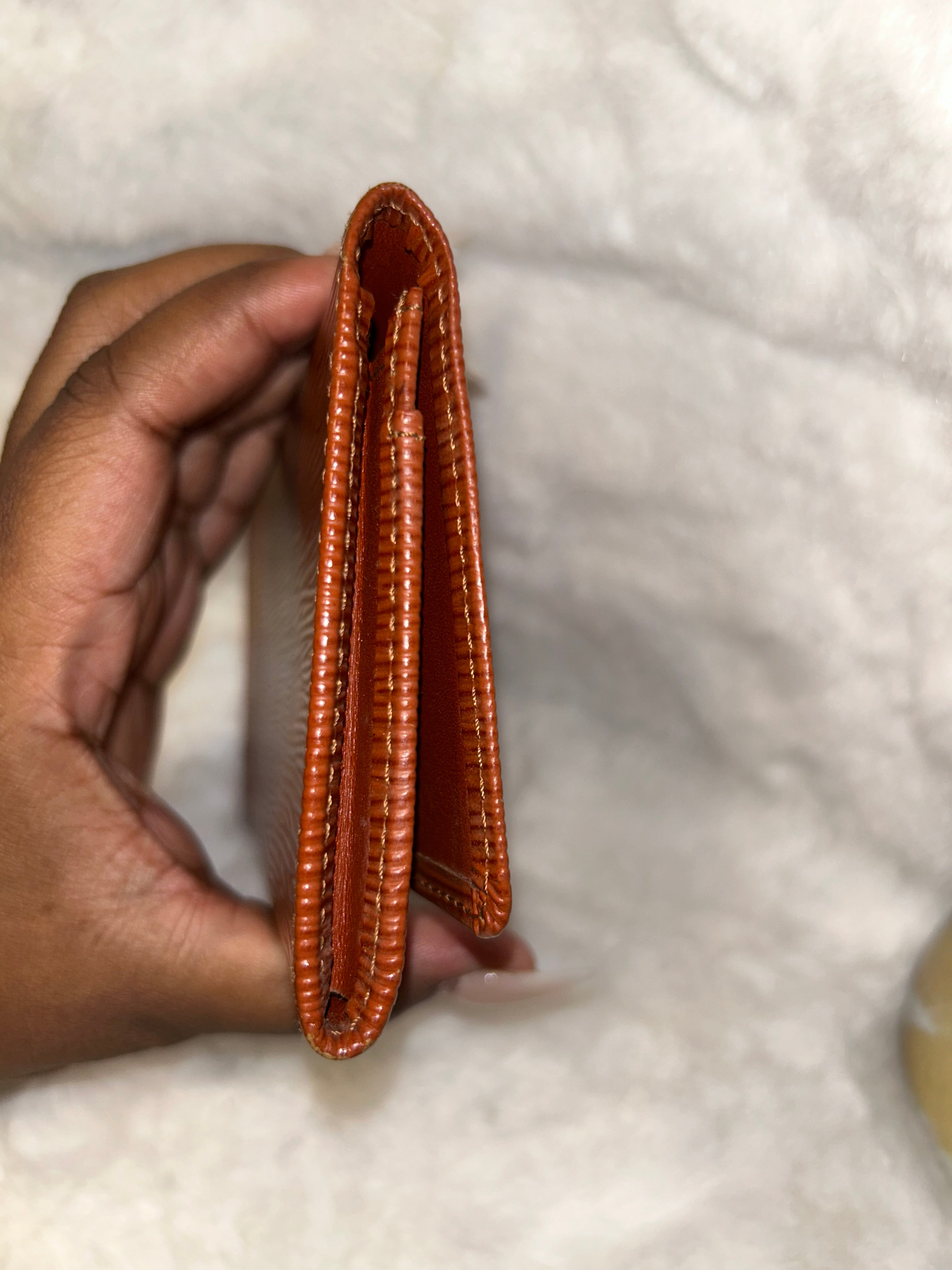 LV Brown Epi Long Wallet