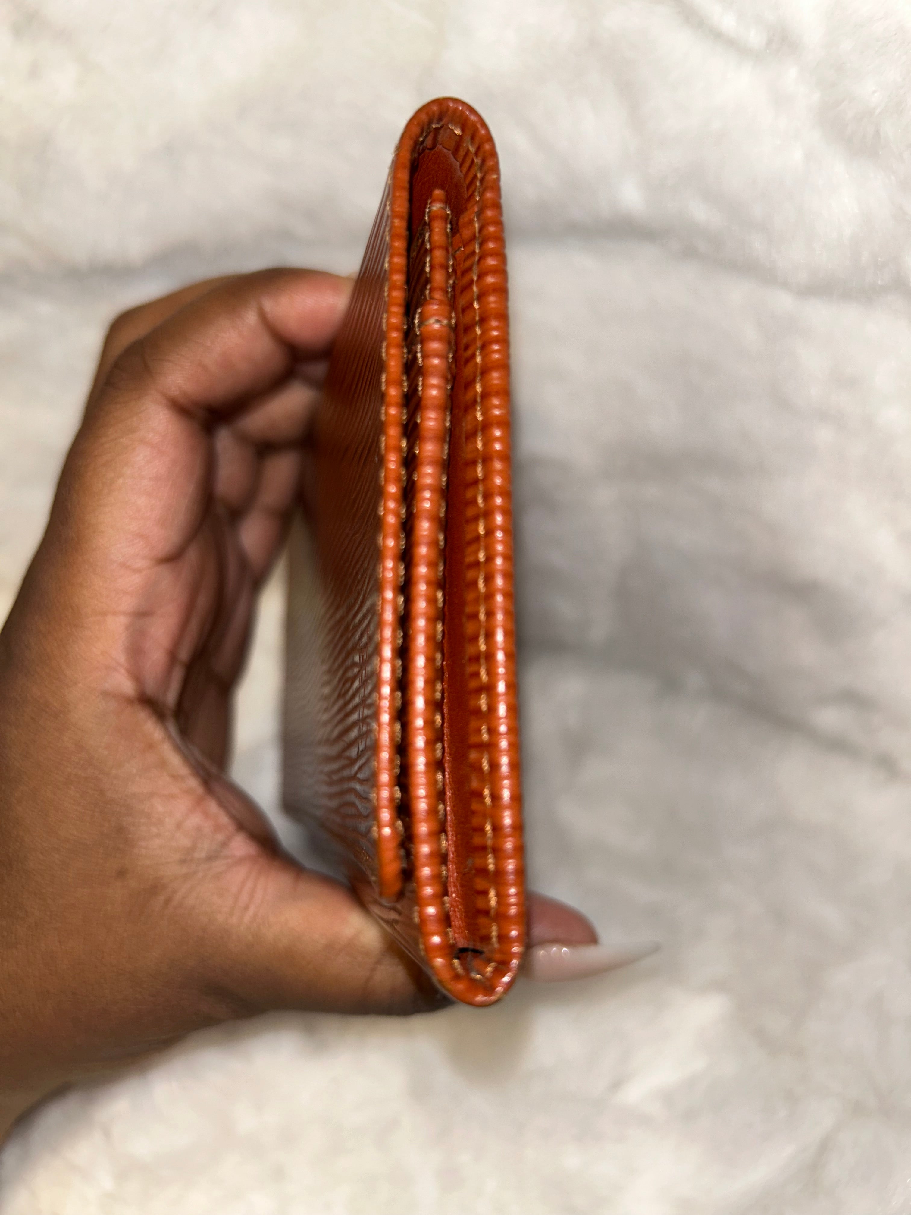 LV Brown Epi Long Wallet