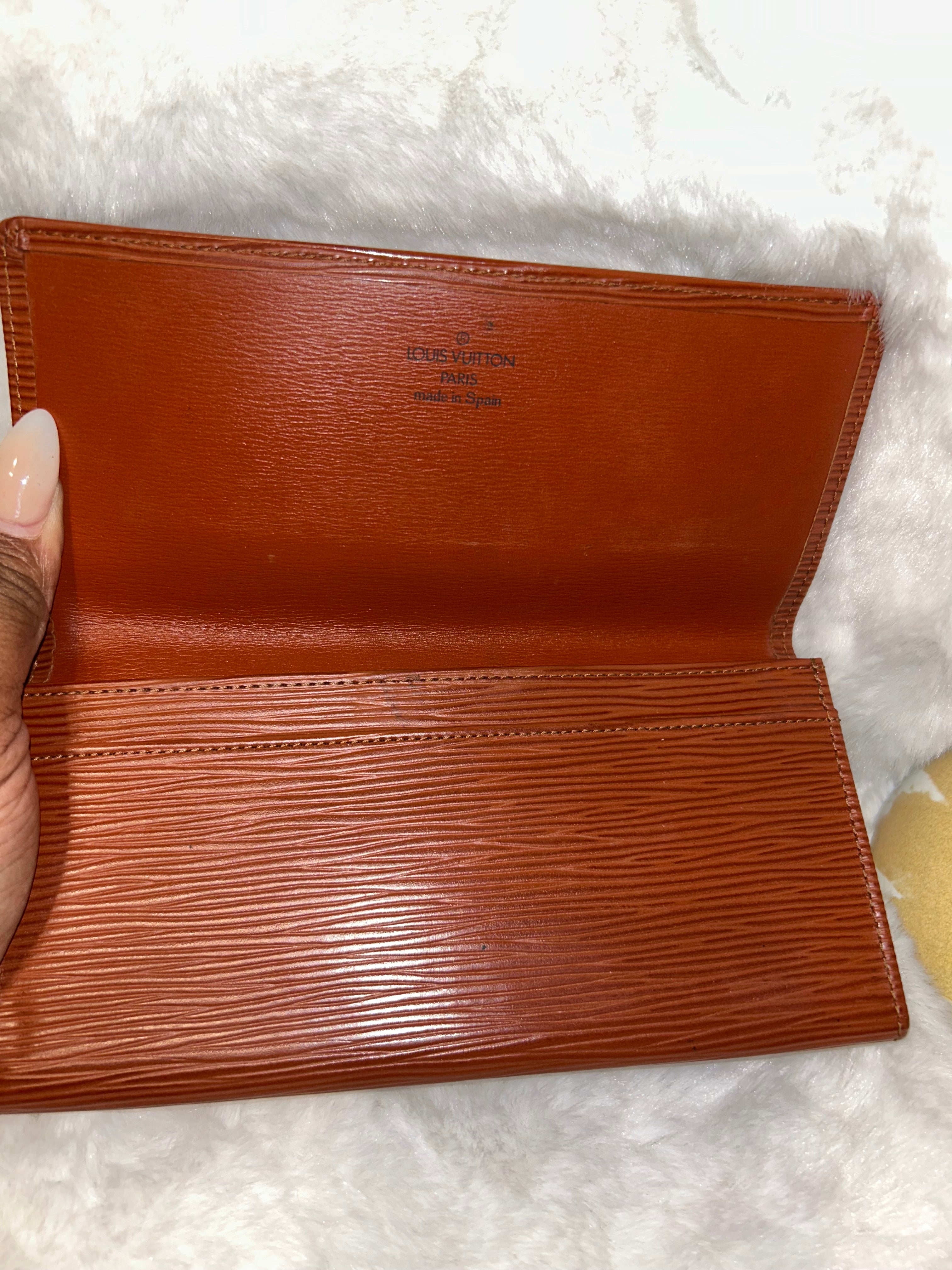 LV Brown Epi Long Wallet