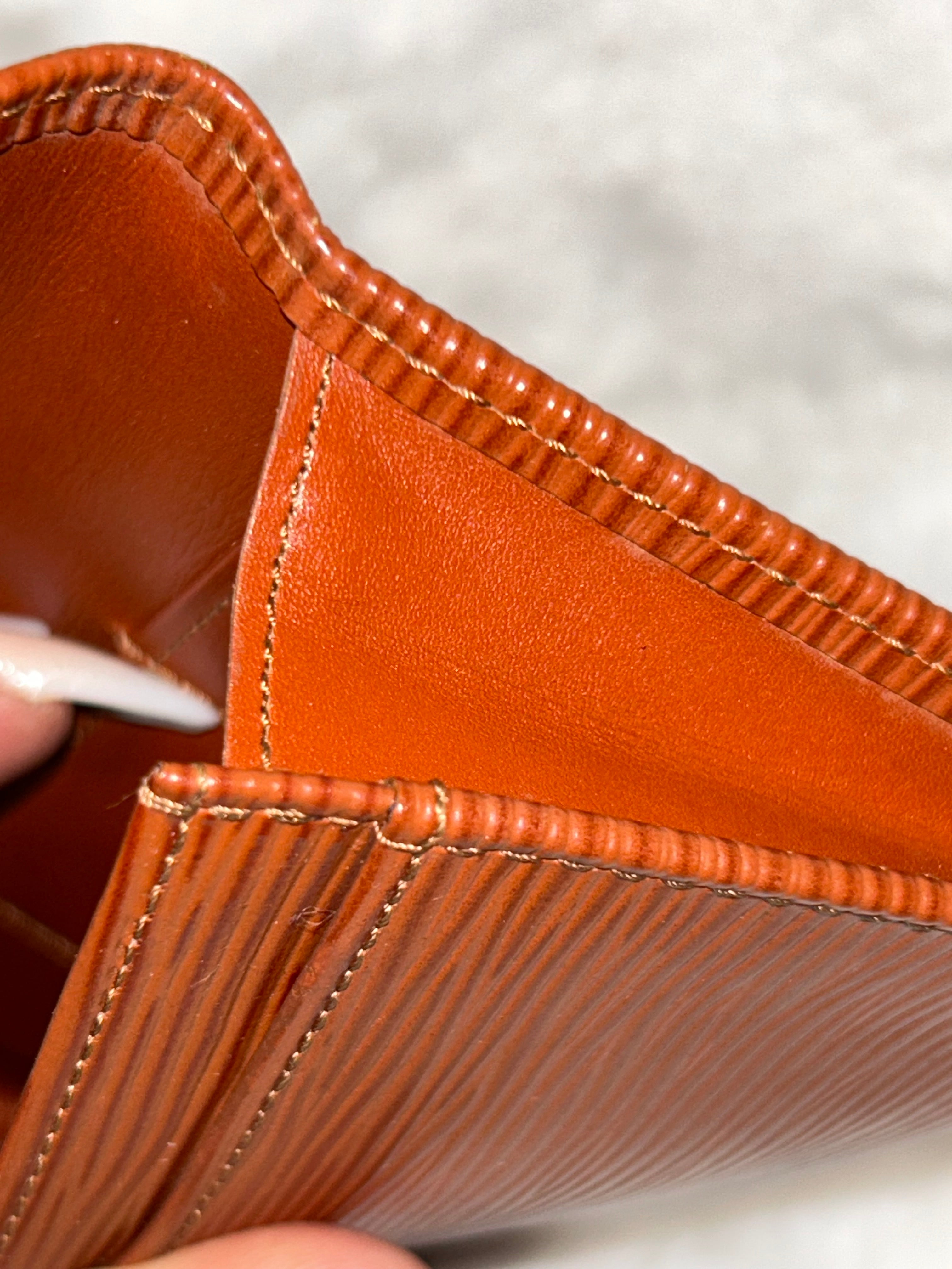 LV Brown Epi Long Wallet