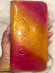 LV Custom Dyed Vernis Zippy Wallet