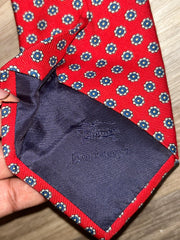Burberrys Vintage Red Silk Tie