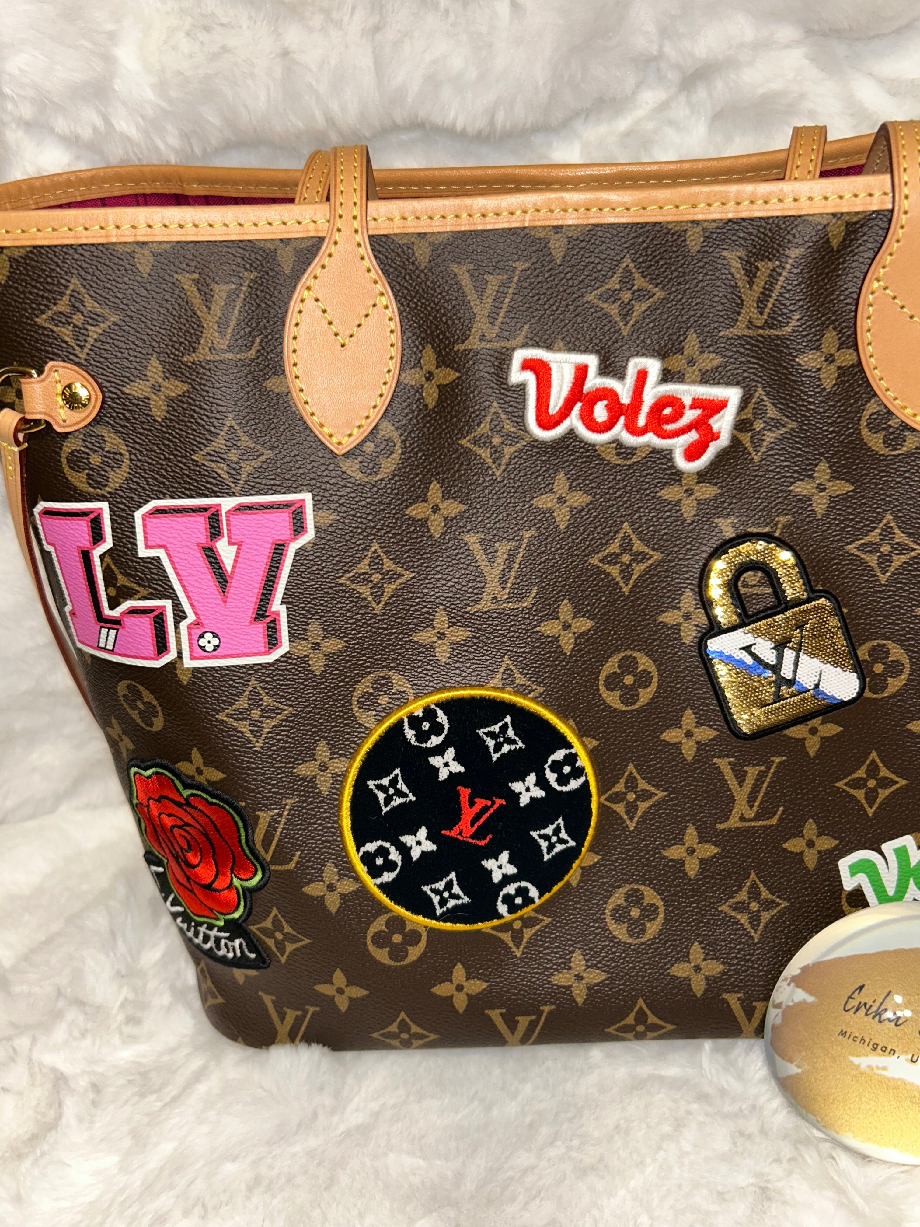 LV Limited Edition Patches Neverfull MM