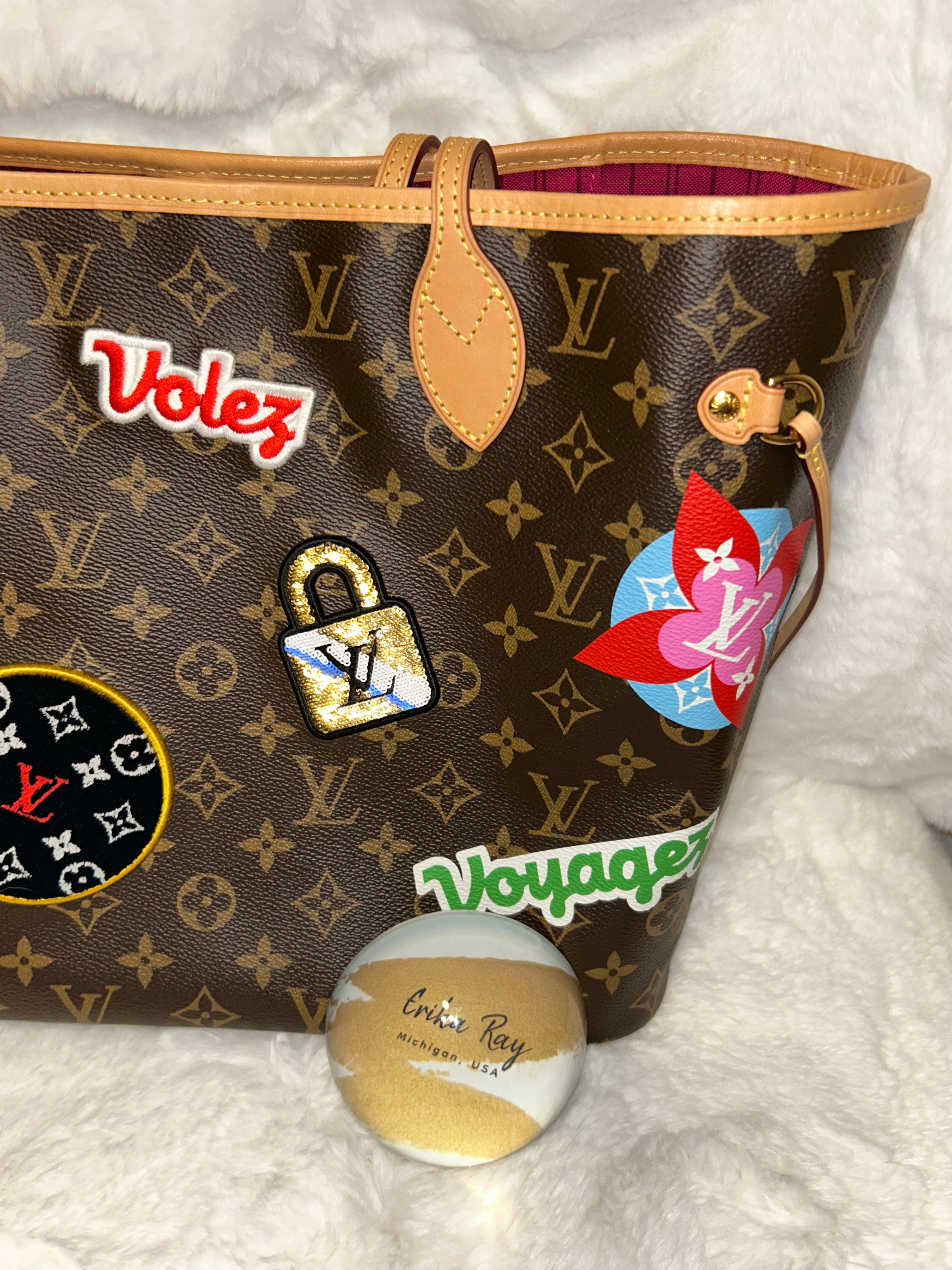 LV Limited Edition Patches Neverfull MM