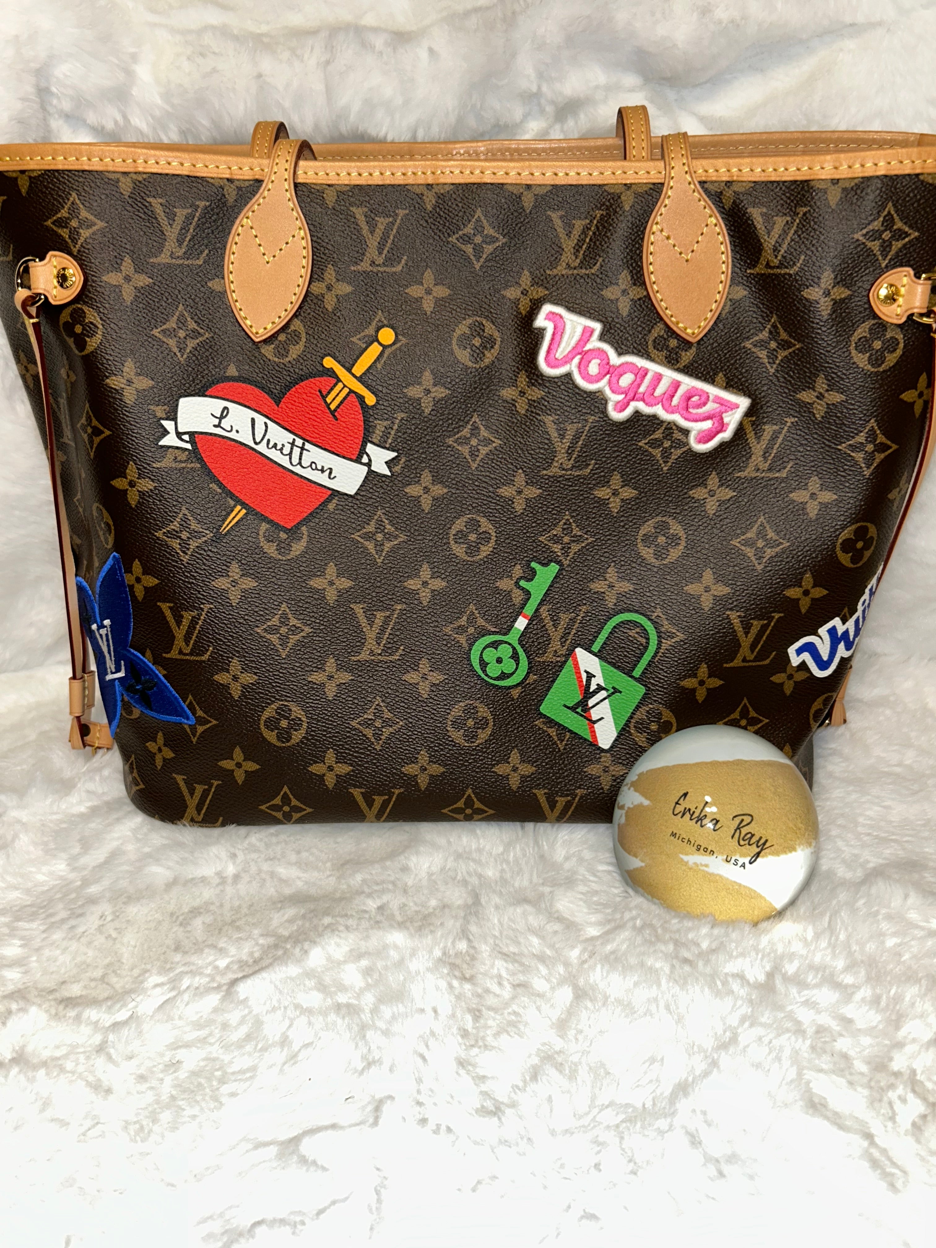 LV Limited Edition Patches Neverfull MM