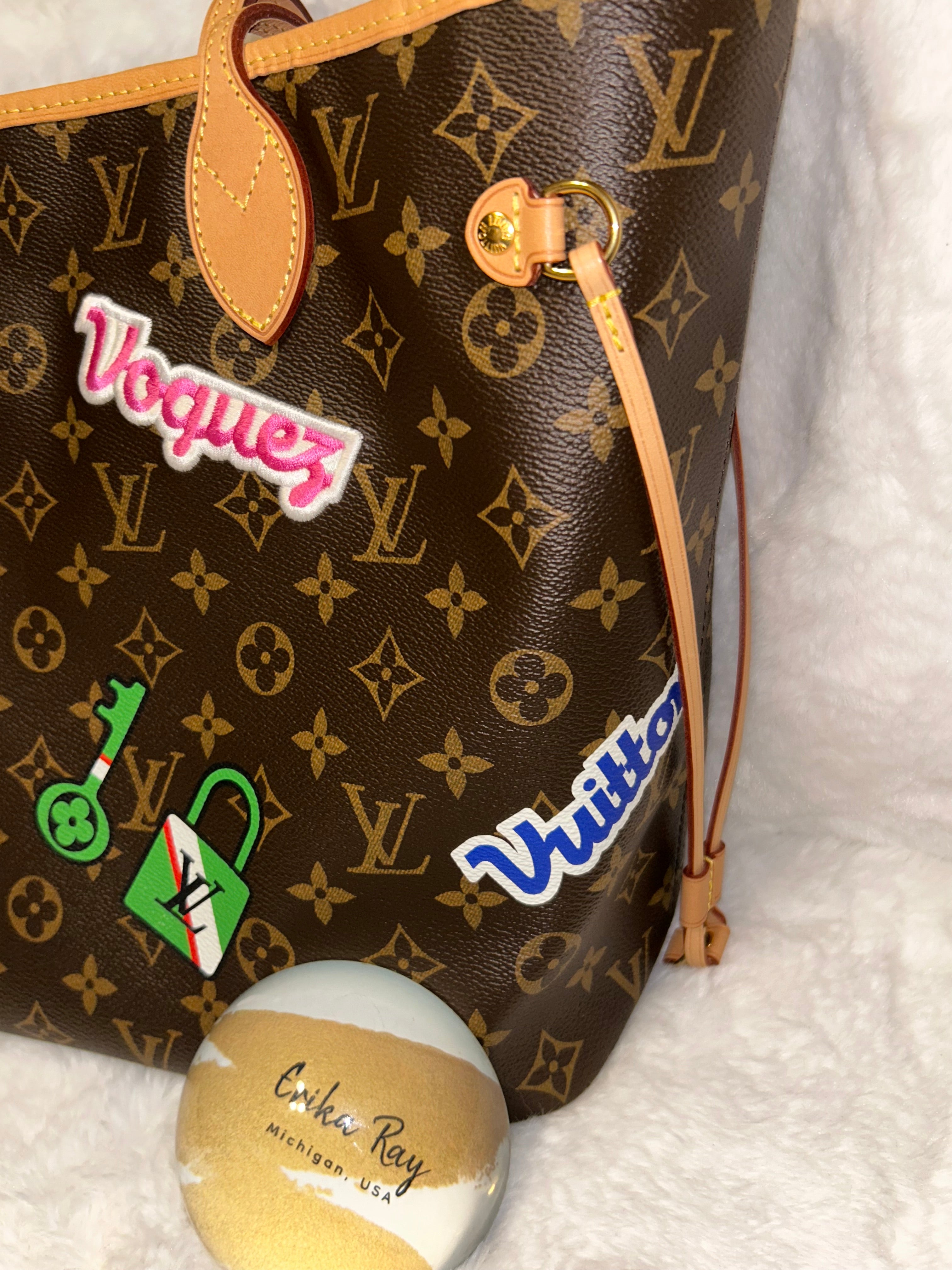LV Limited Edition Patches Neverfull MM