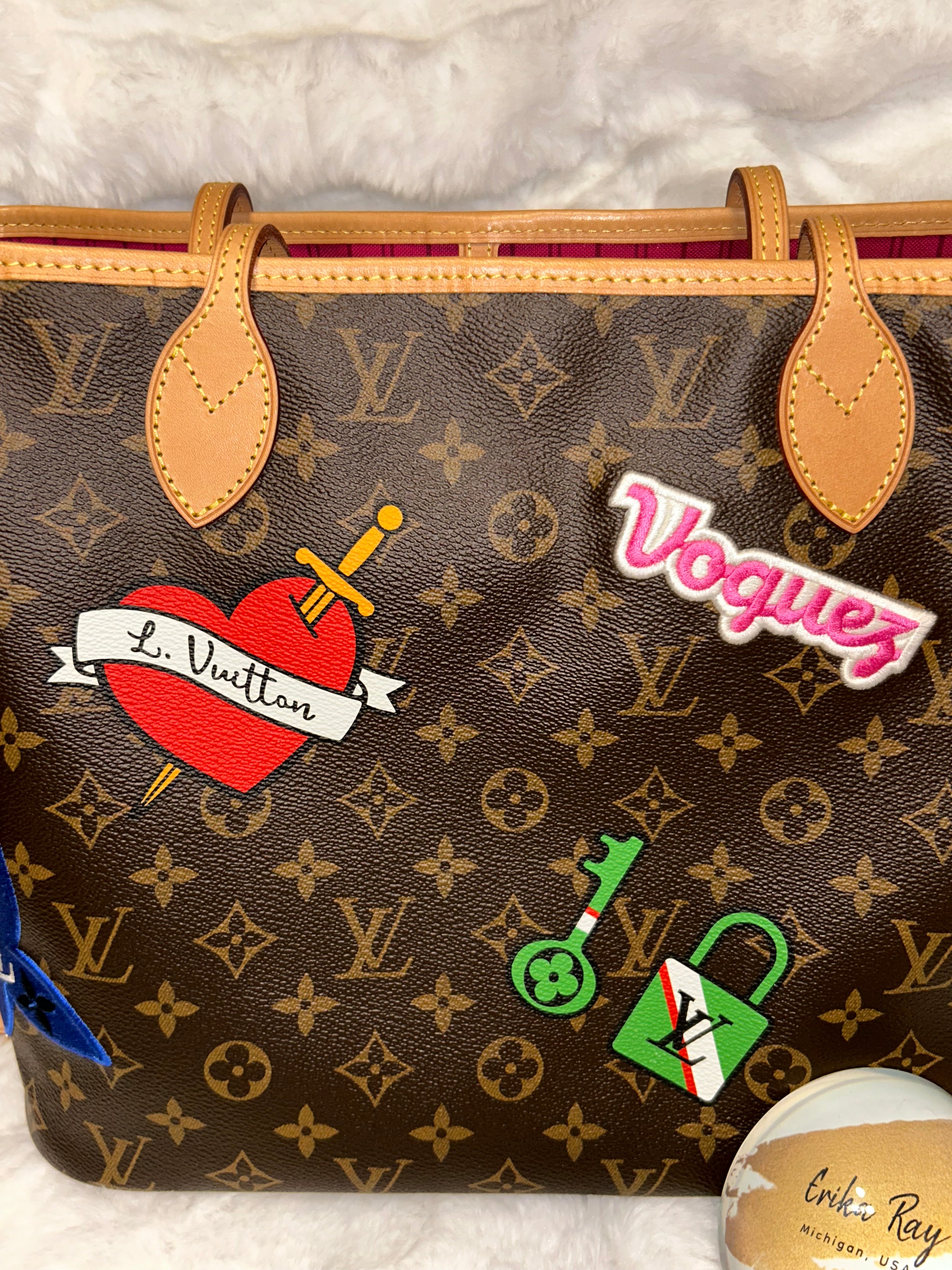 LV Limited Edition Patches Neverfull MM