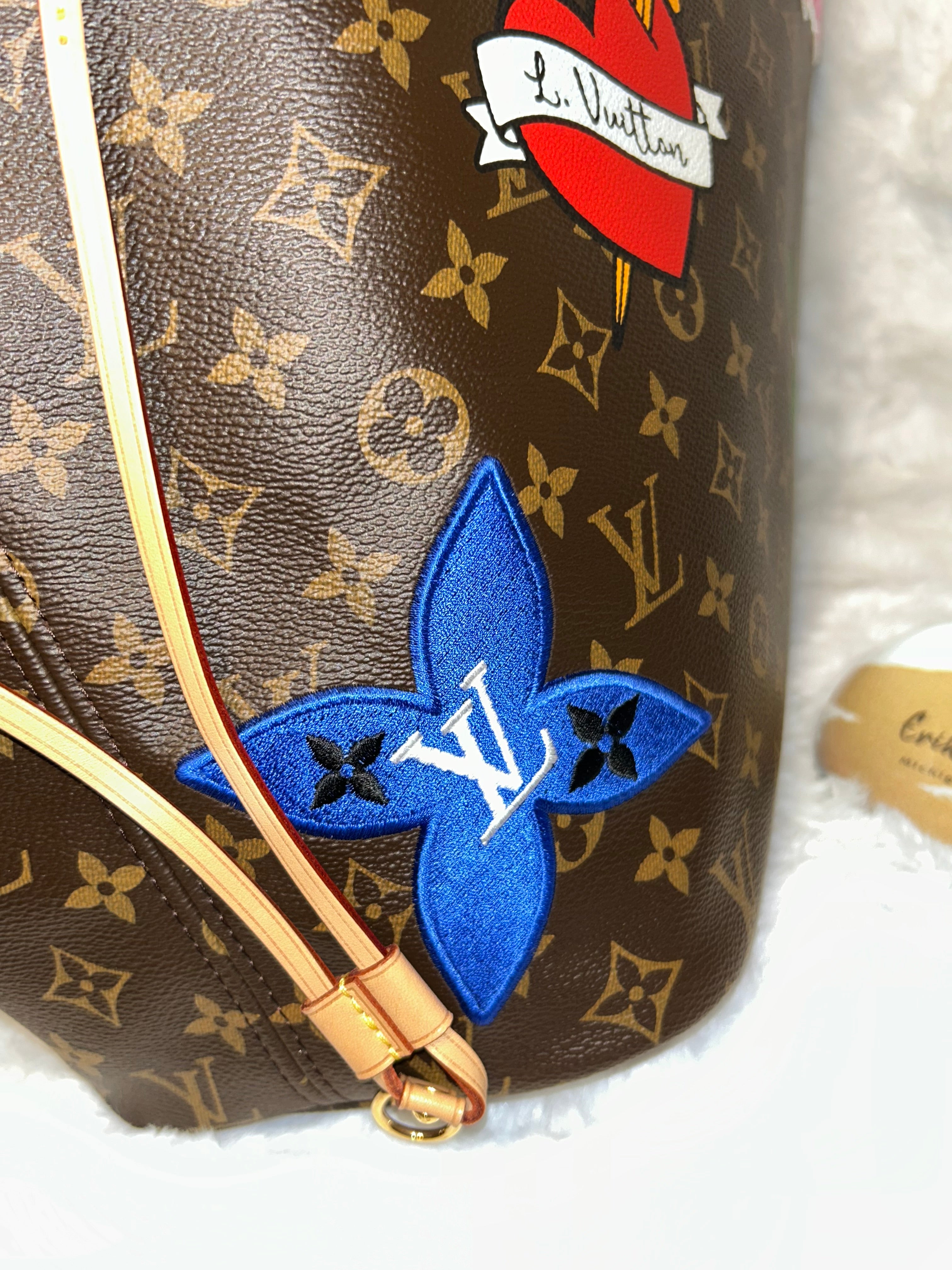 LV Limited Edition Patches Neverfull MM