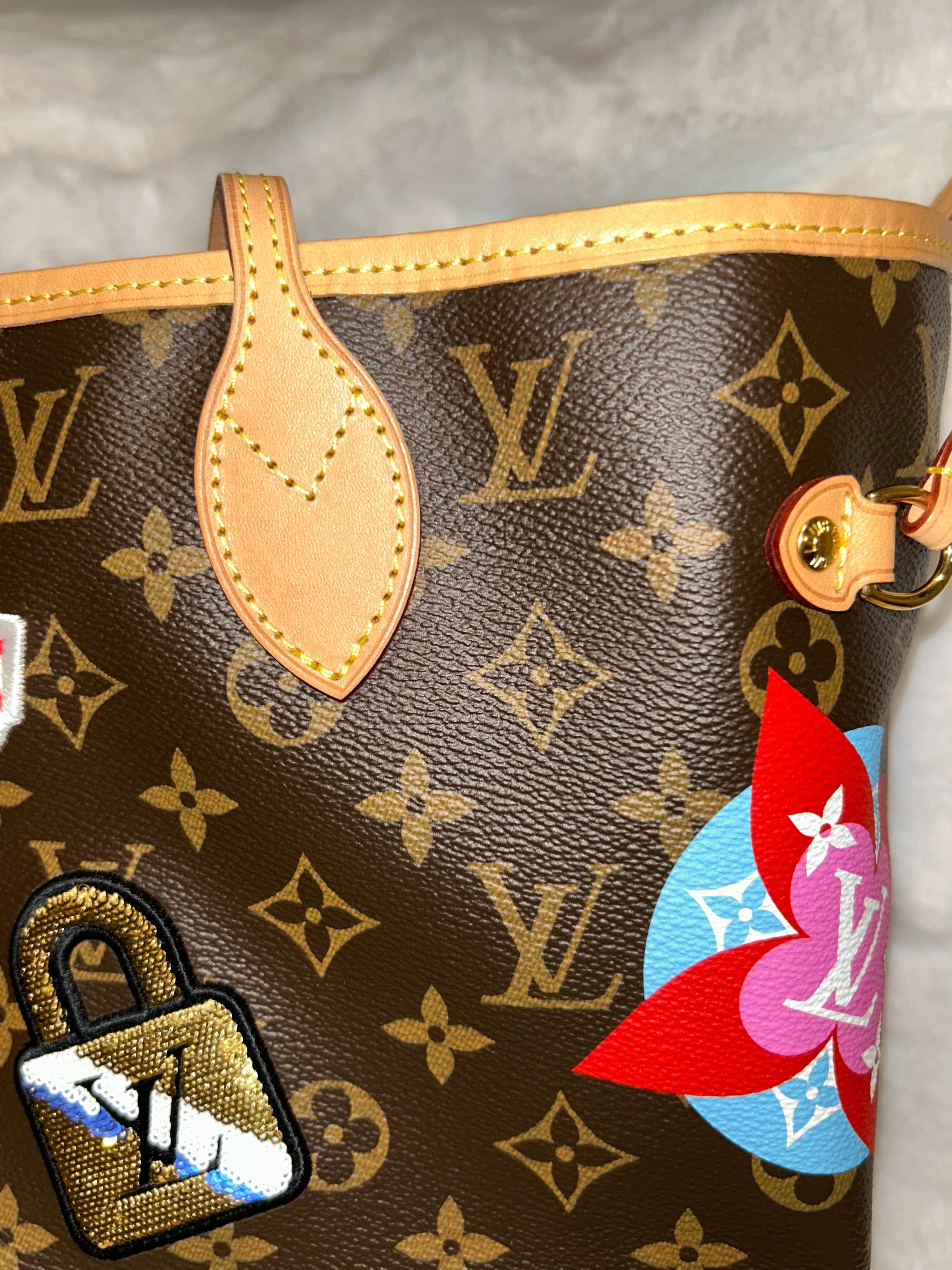 LV Limited Edition Patches Neverfull MM