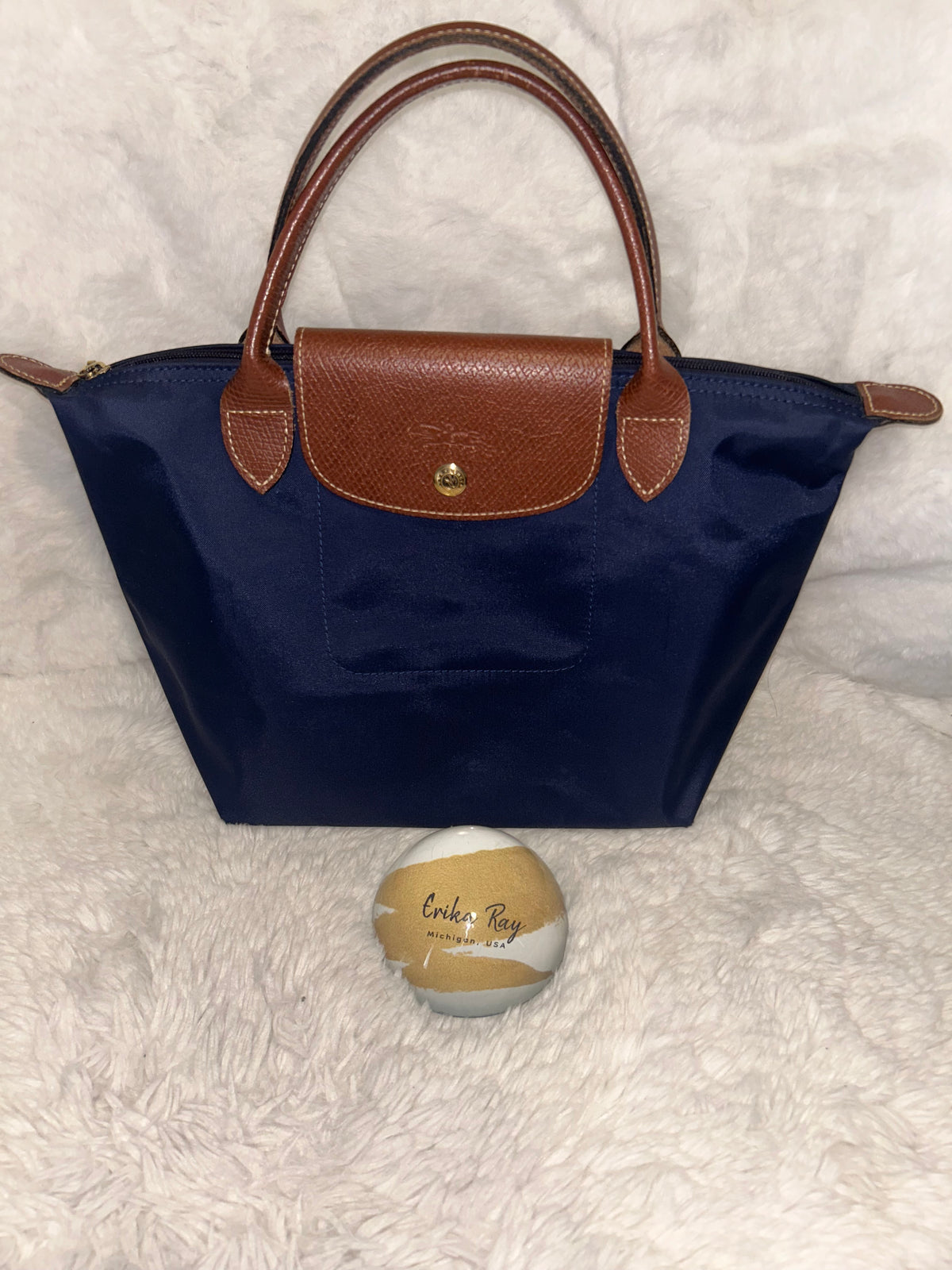 Longchamp Navy Small Le Pliage Tote