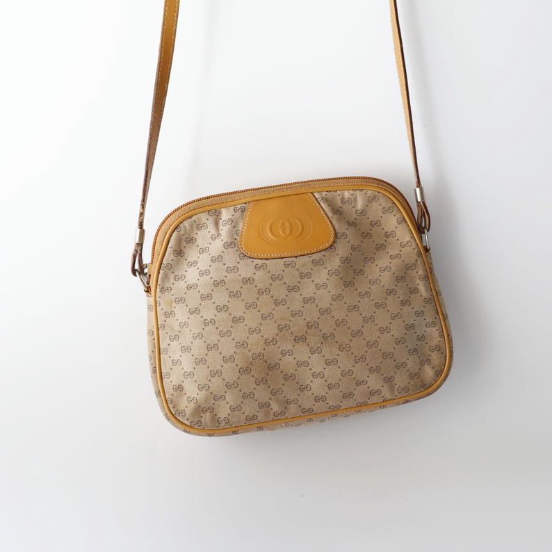 Gucci Beige Micro GG Monogram Crossbody Bag