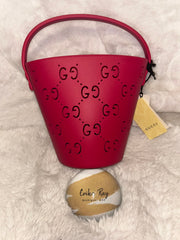 Gucci Pink GG Rubber Bucket Bag