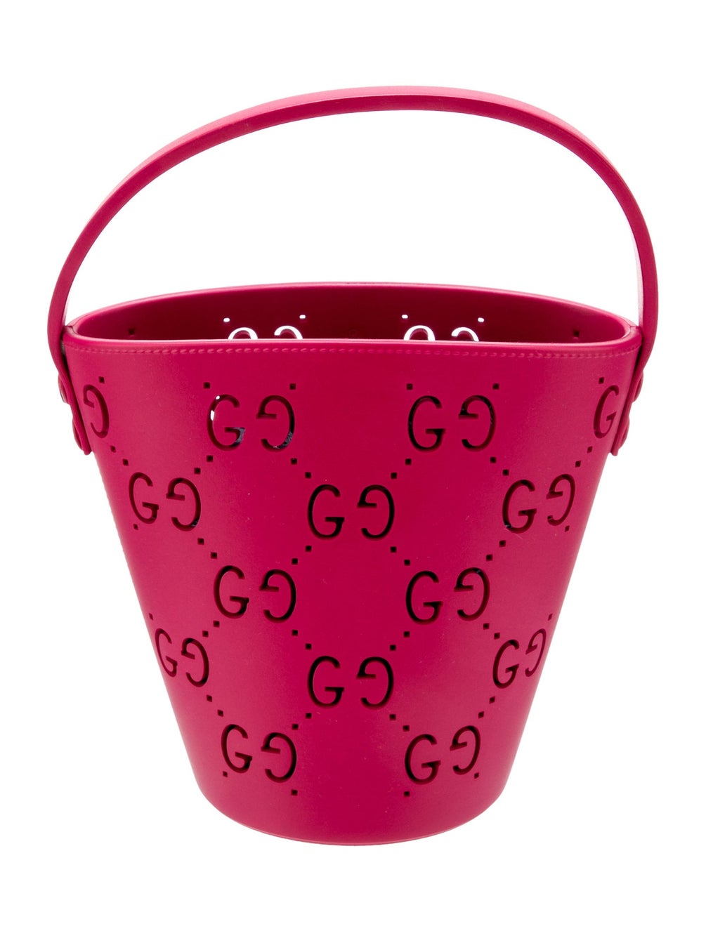 Gucci Pink GG Rubber Bucket Bag