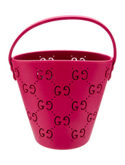 Gucci Pink GG Rubber Bucket Bag