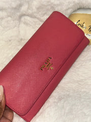 Prada Pink Long Wallet