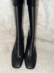 Mango Black Leather Boots