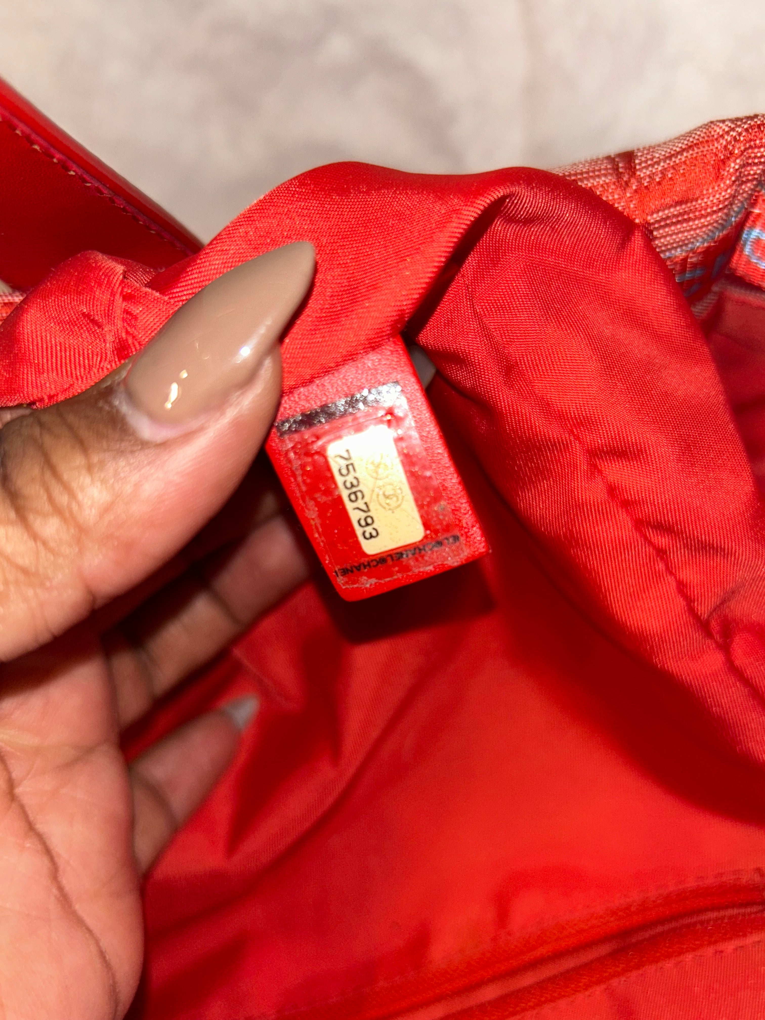 Chanel Red Travel Line Tote