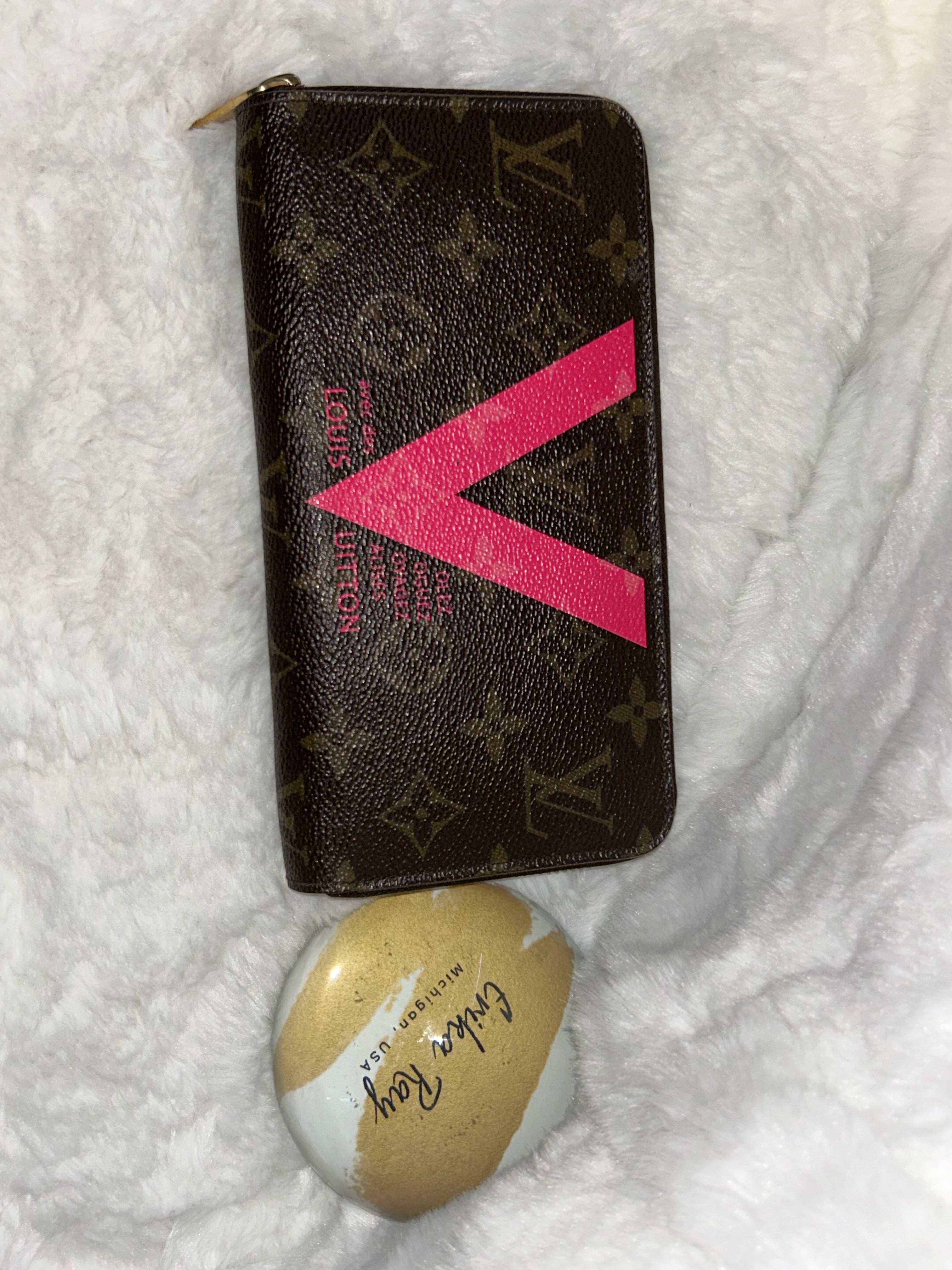 LV Limited Edition V Zippy Monogram Wallet