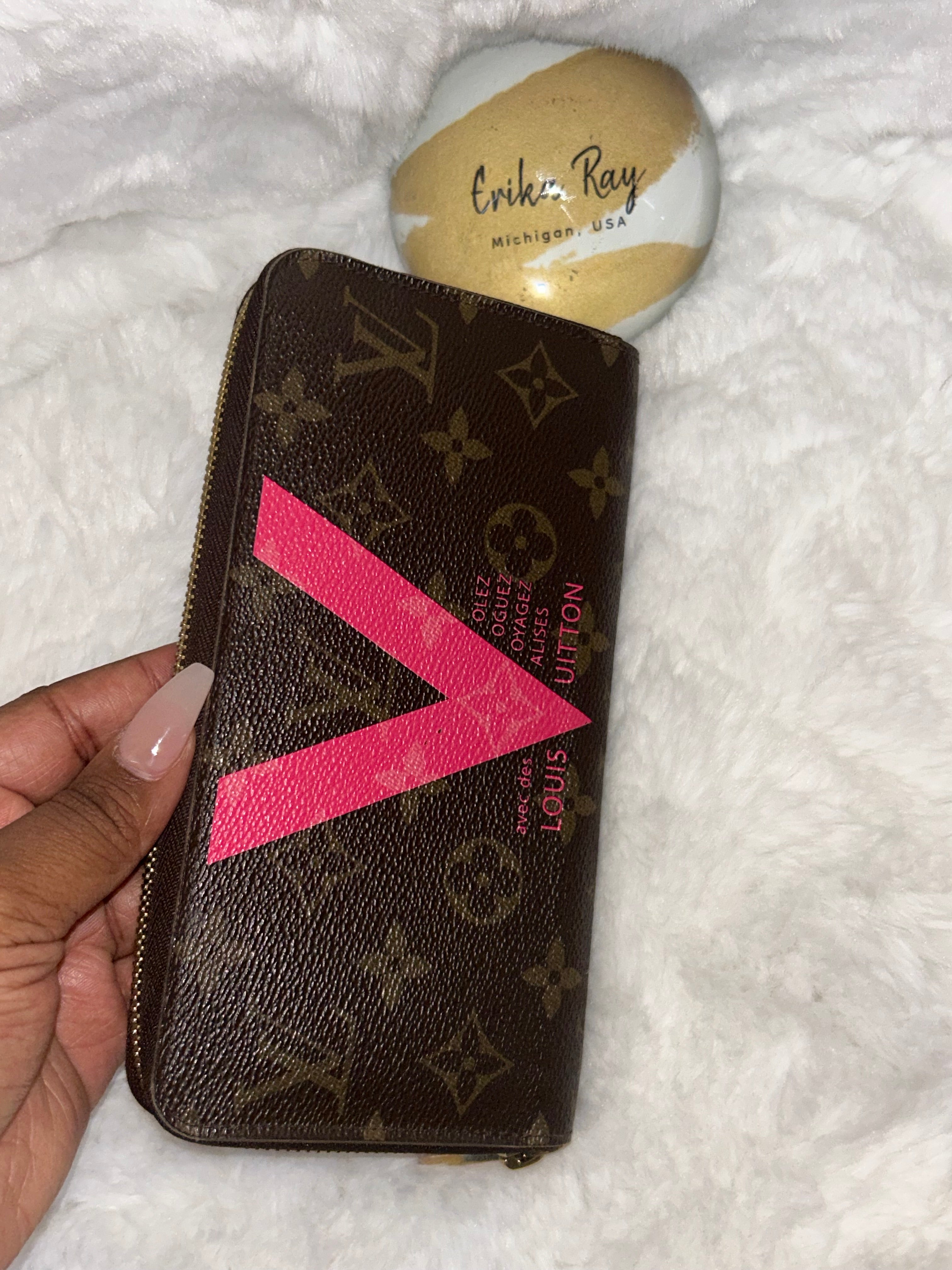 LV Limited Edition V Zippy Monogram Wallet