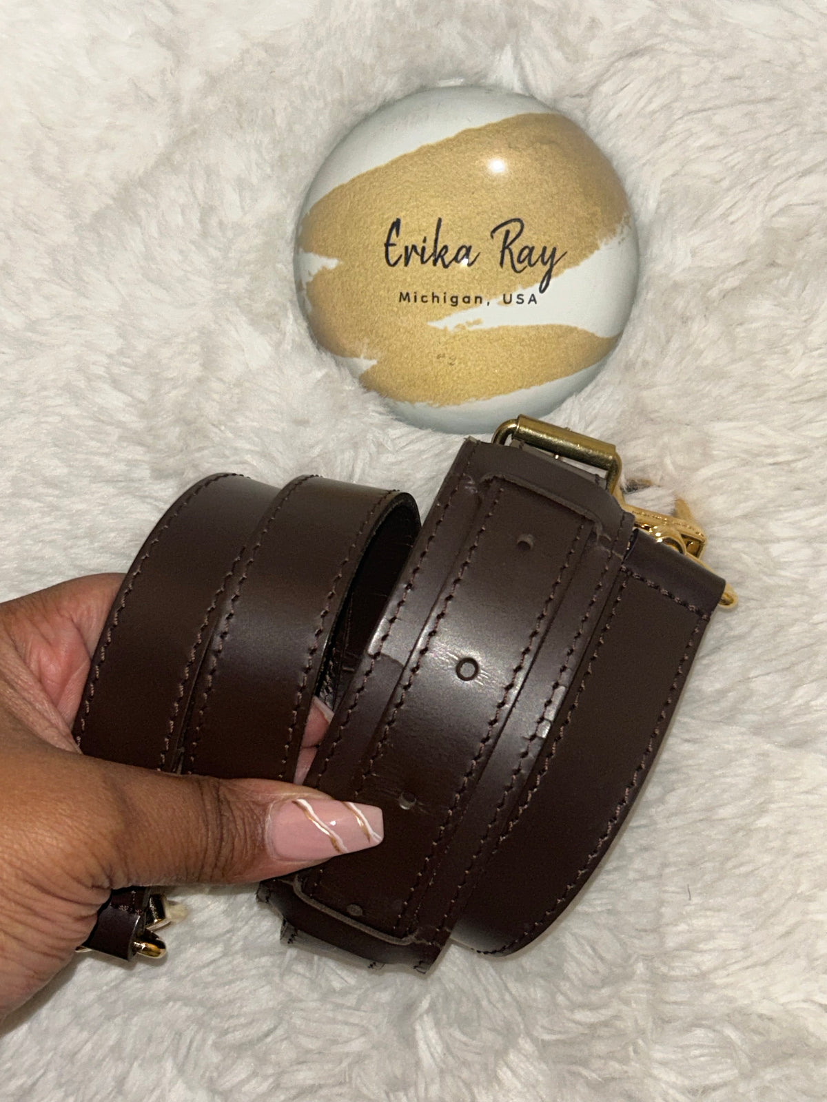 LV Brown Keepall Adjustable Strap