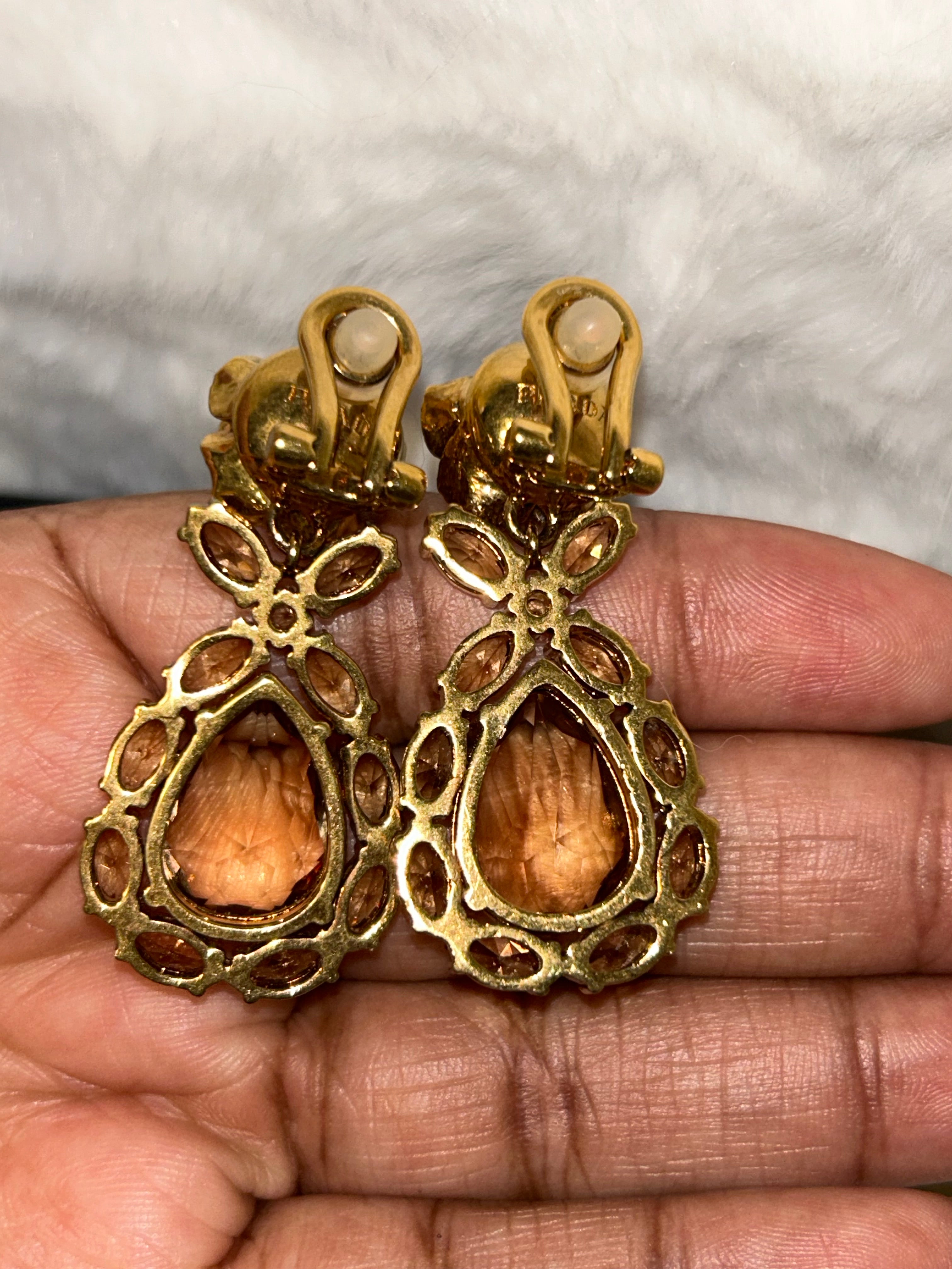 Prada Crystal Clip Earrings