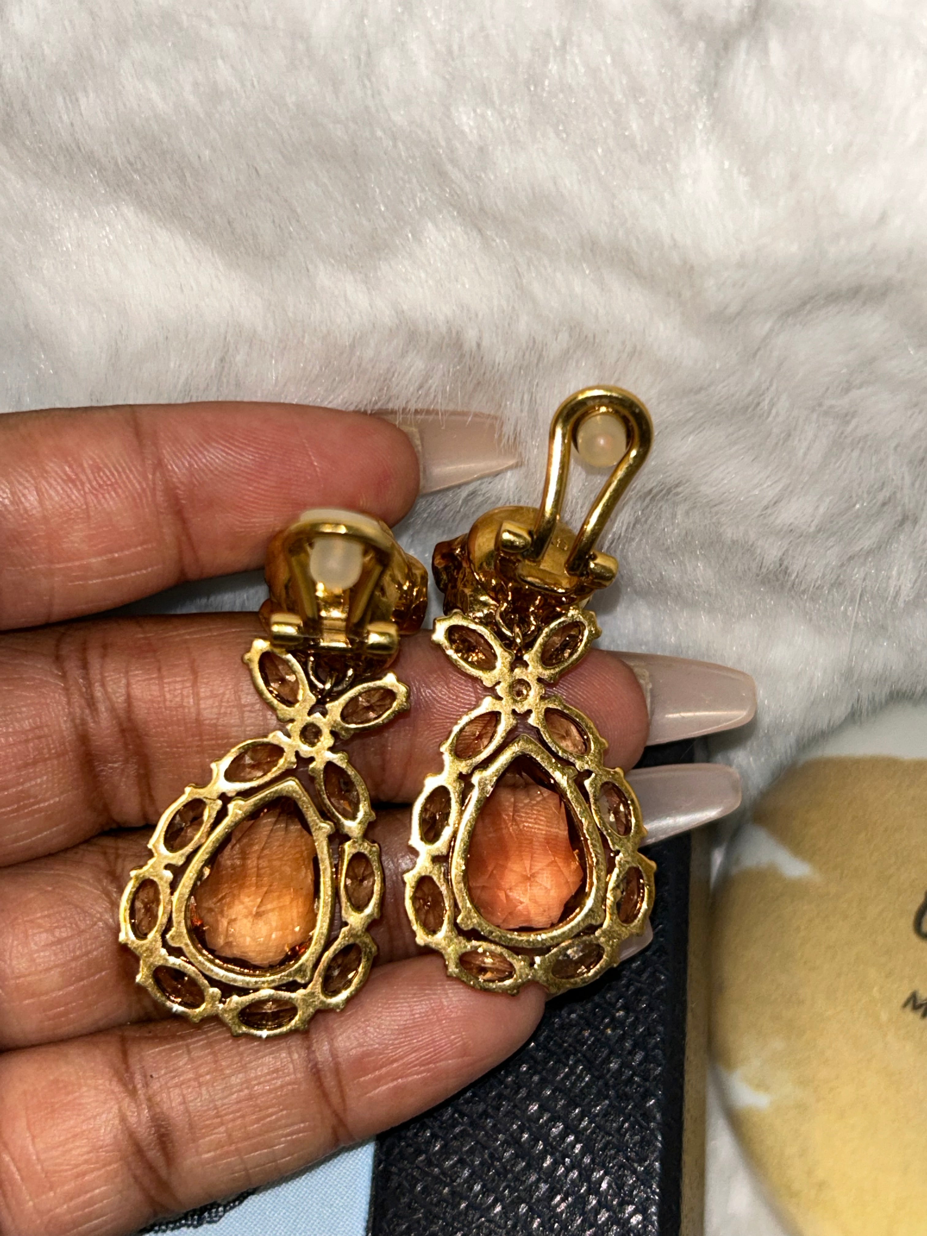 Prada Crystal Clip Earrings