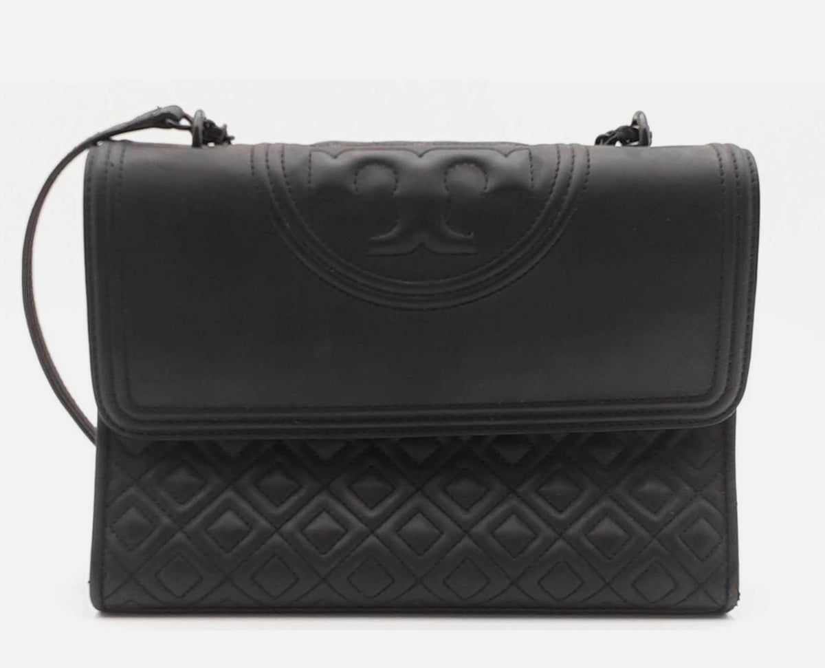 Tory Burch Fleming Matte Black Bag