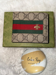 Gucci GG Supreme Canvas Bifold Bee Wallet