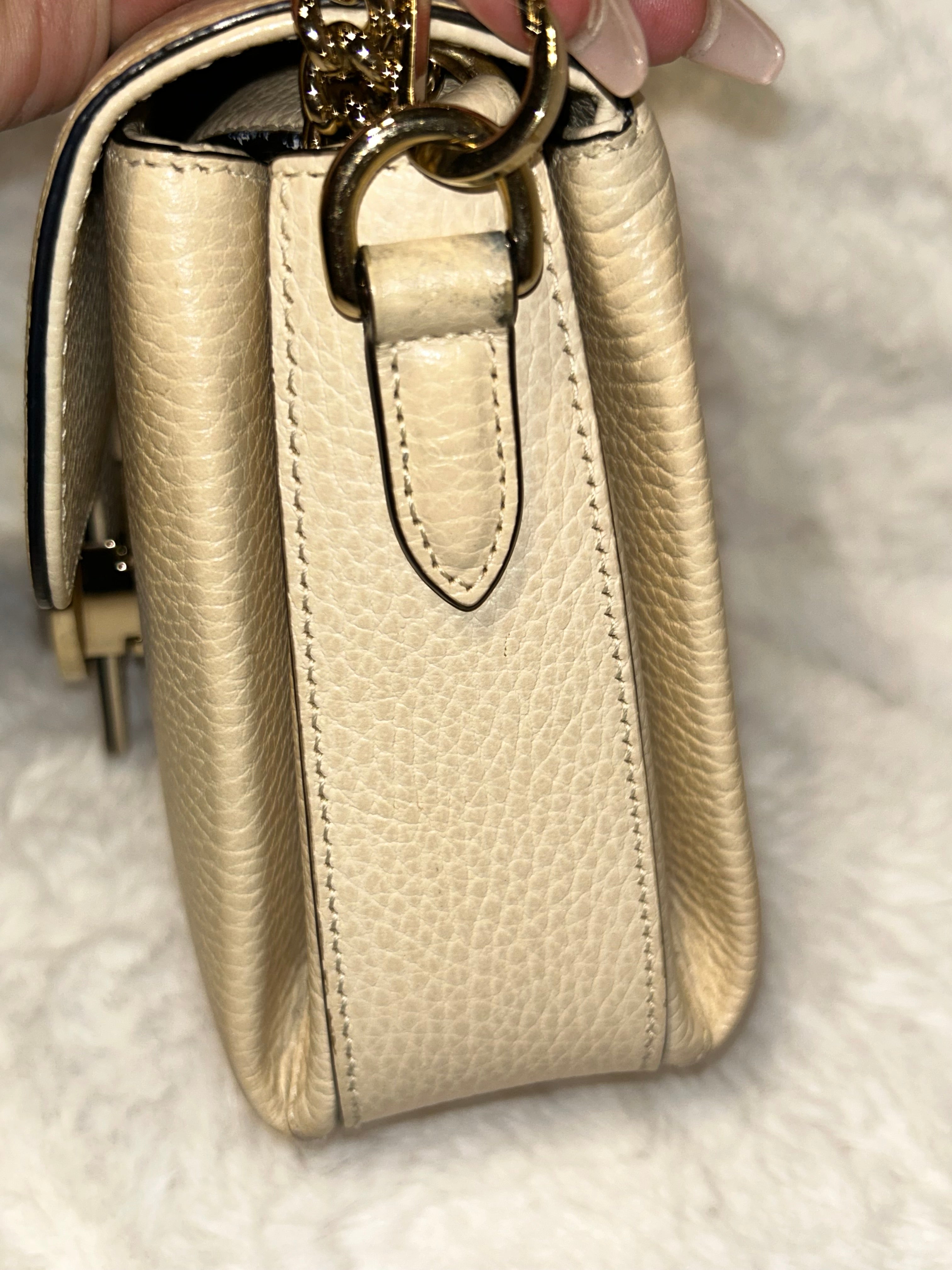 Gucci Cream Interlocking Bag