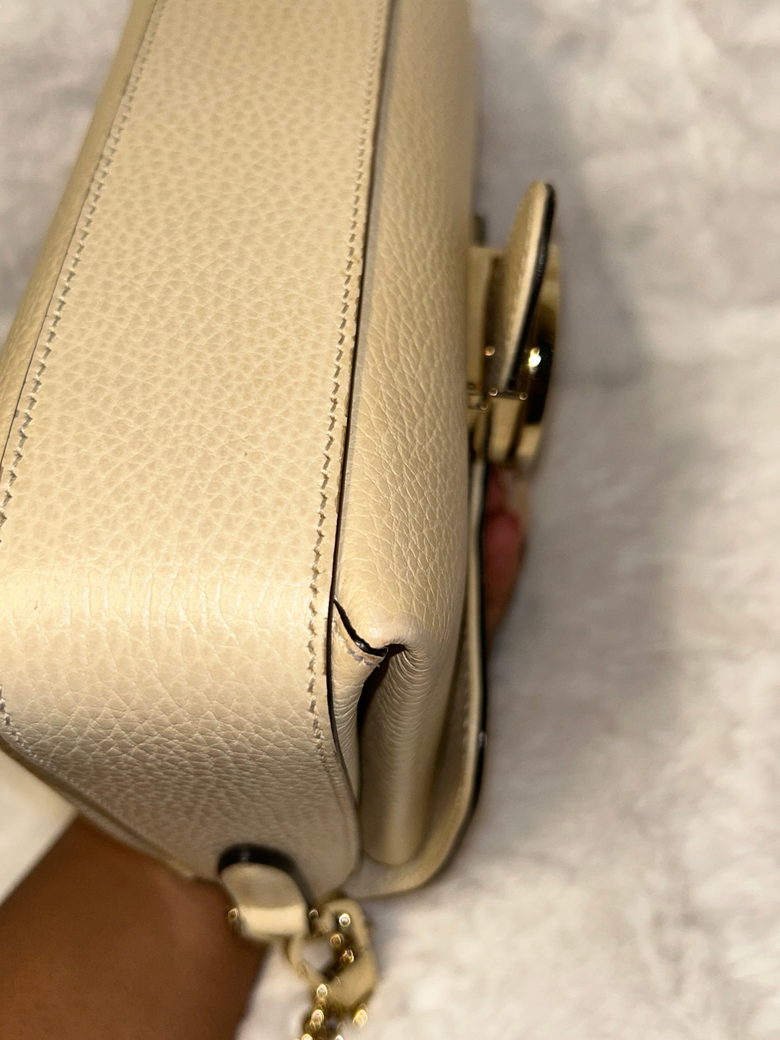 Gucci Cream Interlocking Bag