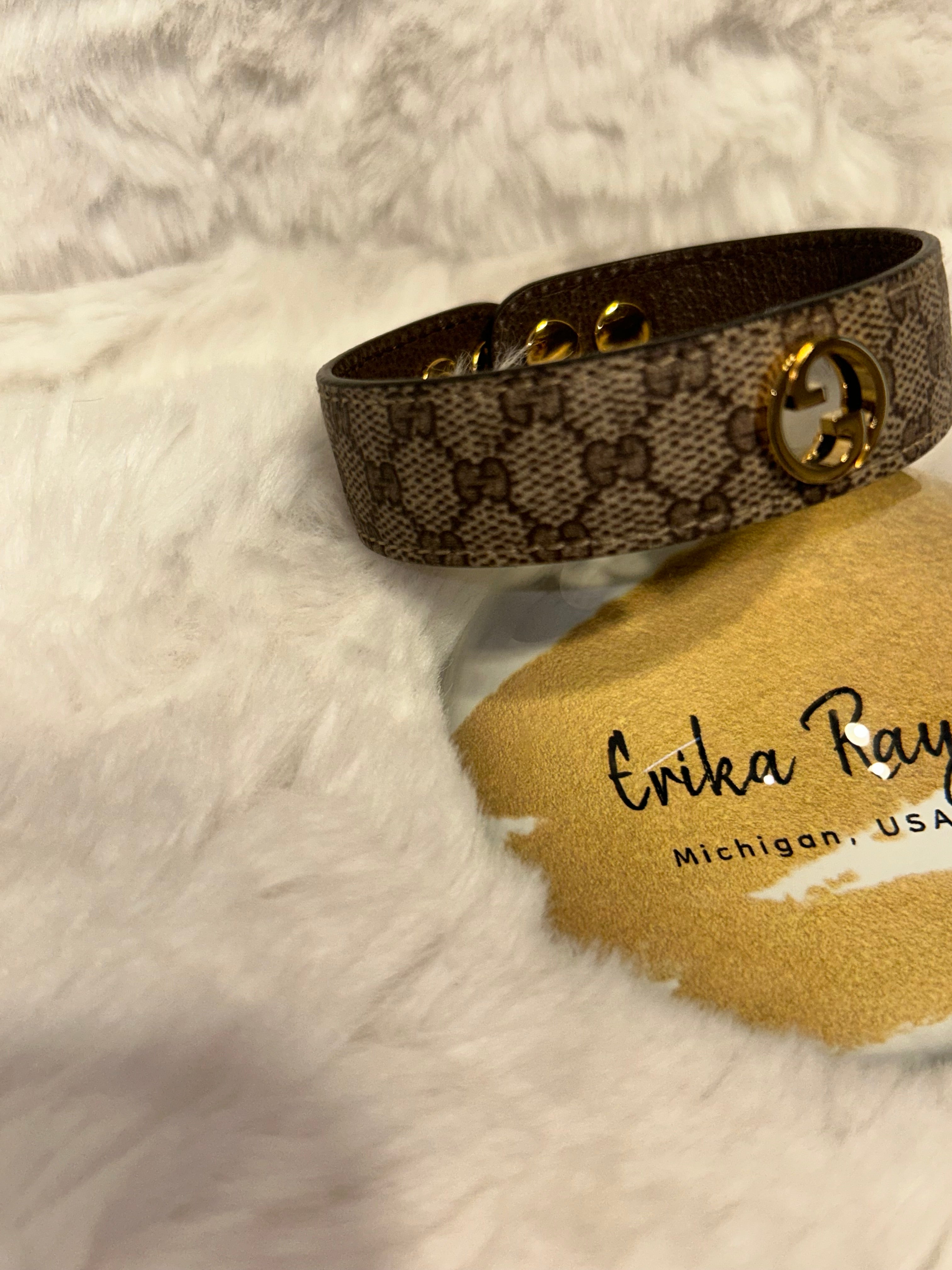 Gucci Blonde Leather Bracelet