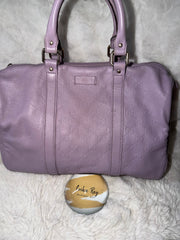 Gucci Lavender Guccissima Boston Bag