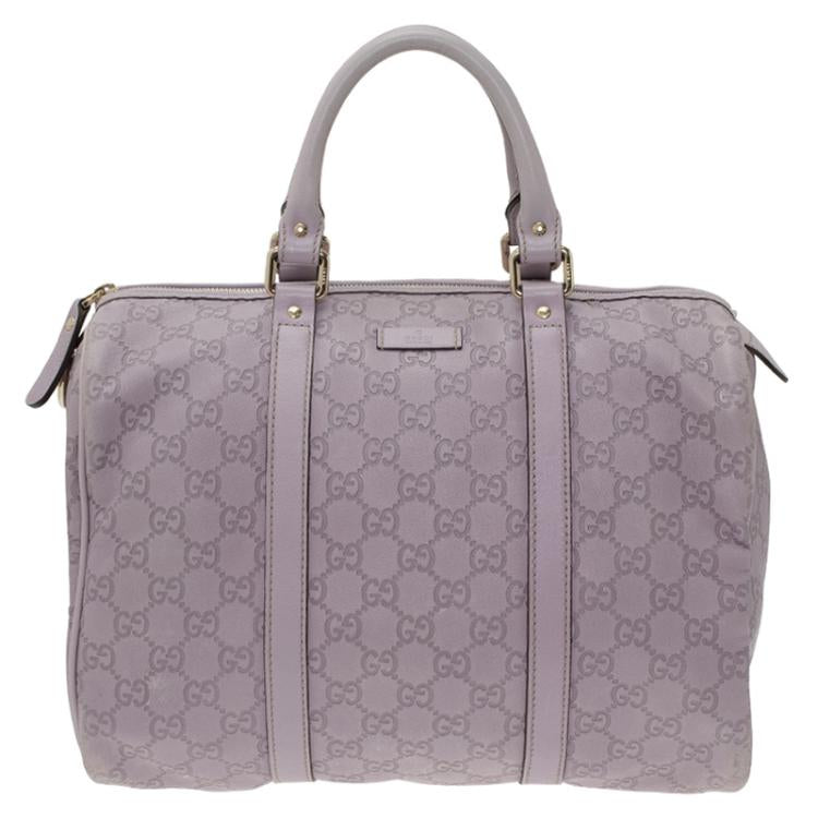 Gucci Lavender Guccissima Boston Bag