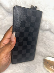 LV Graphite Accordian Wallet