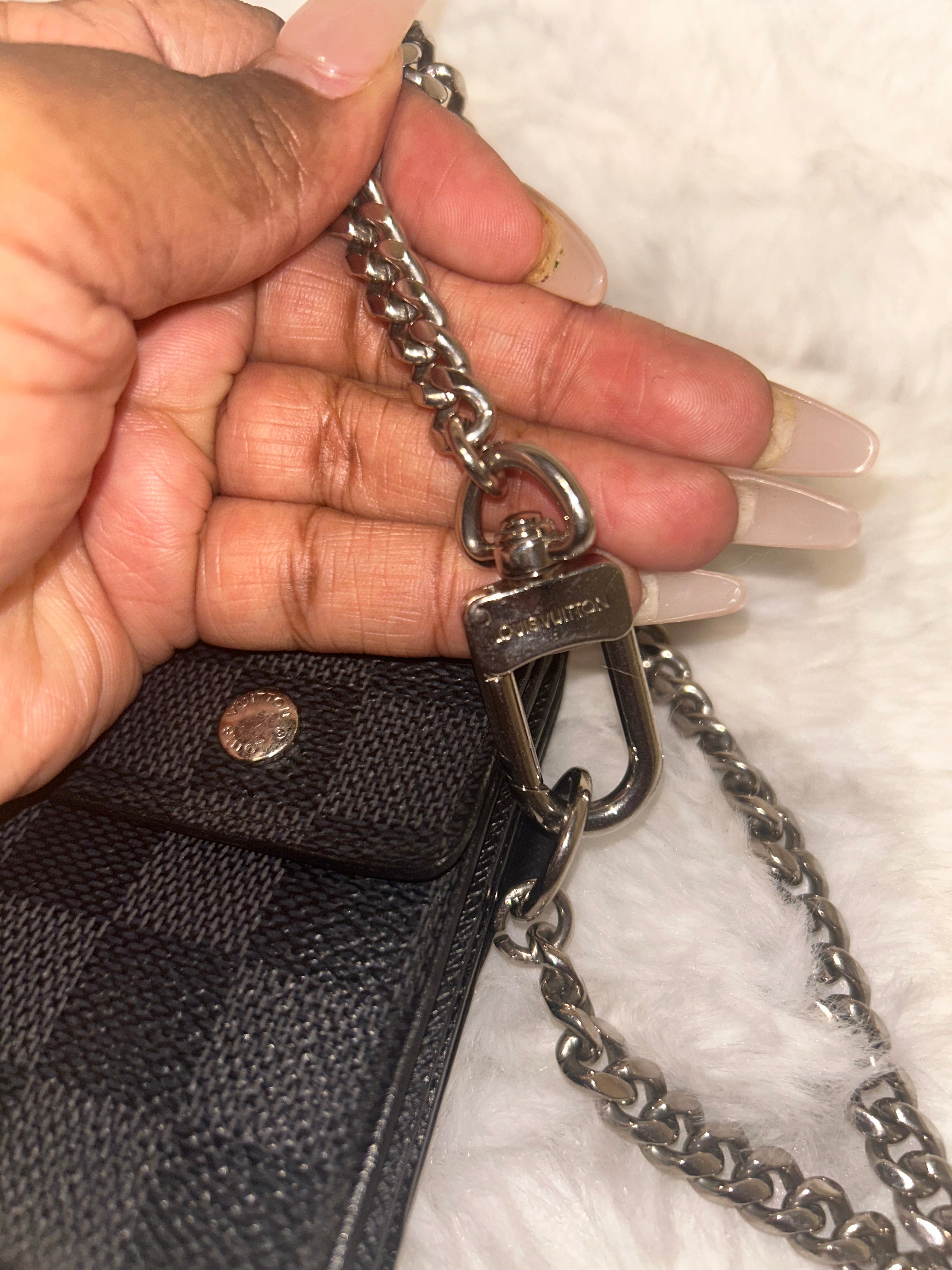 LV Graphite Accordian Wallet