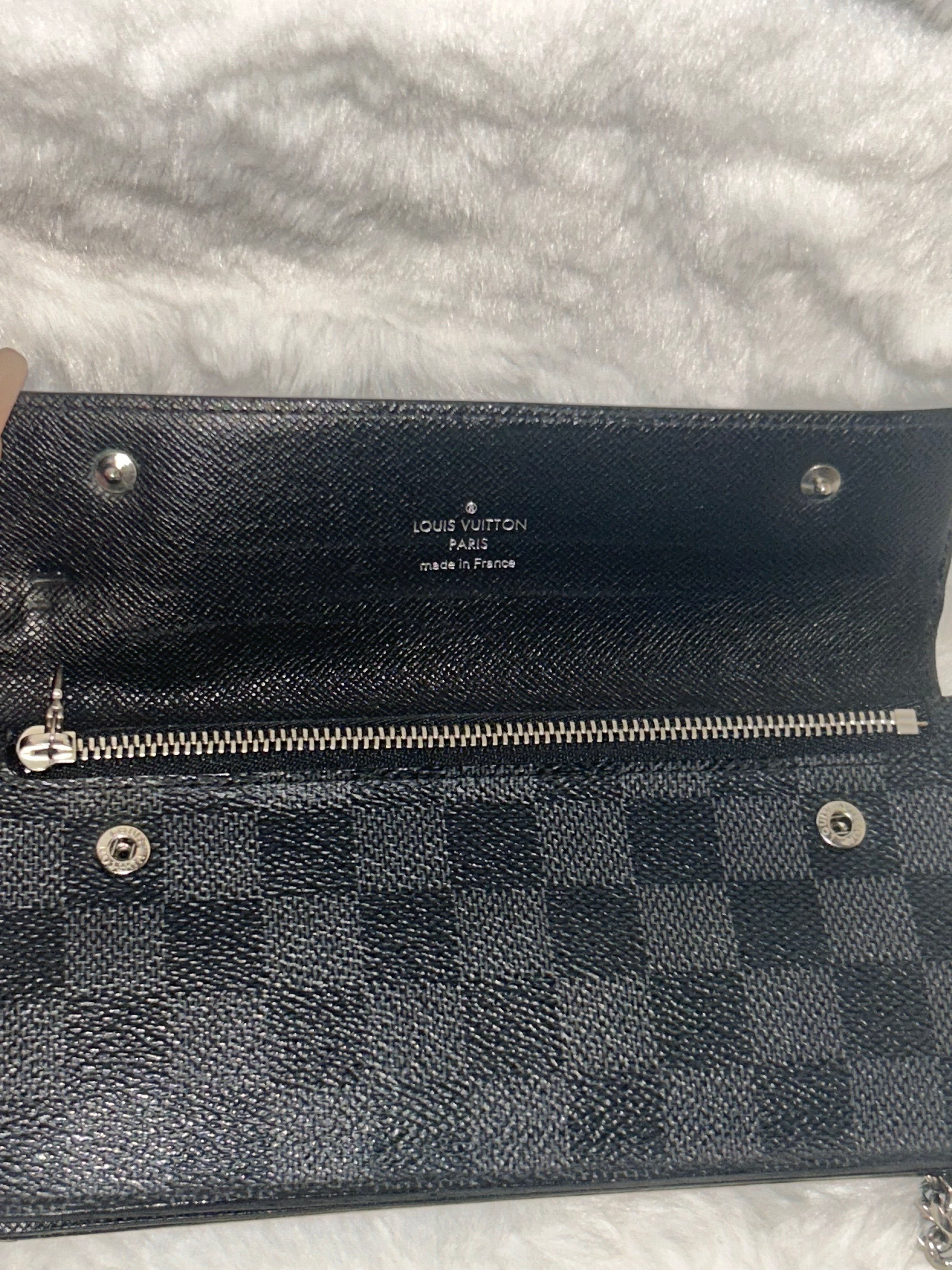 LV Graphite Accordian Wallet