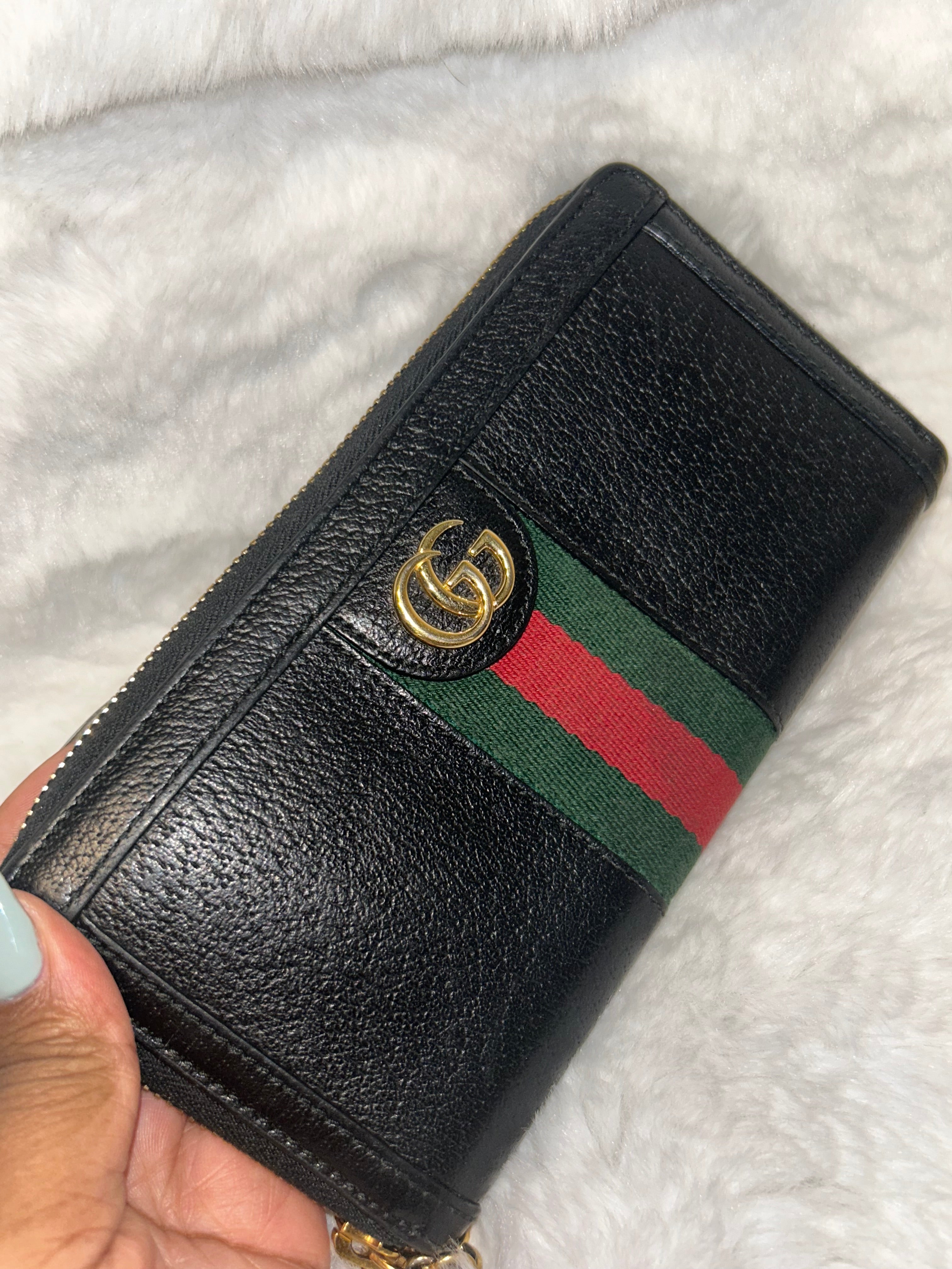 Gucci Black Zippy Long Wallet
