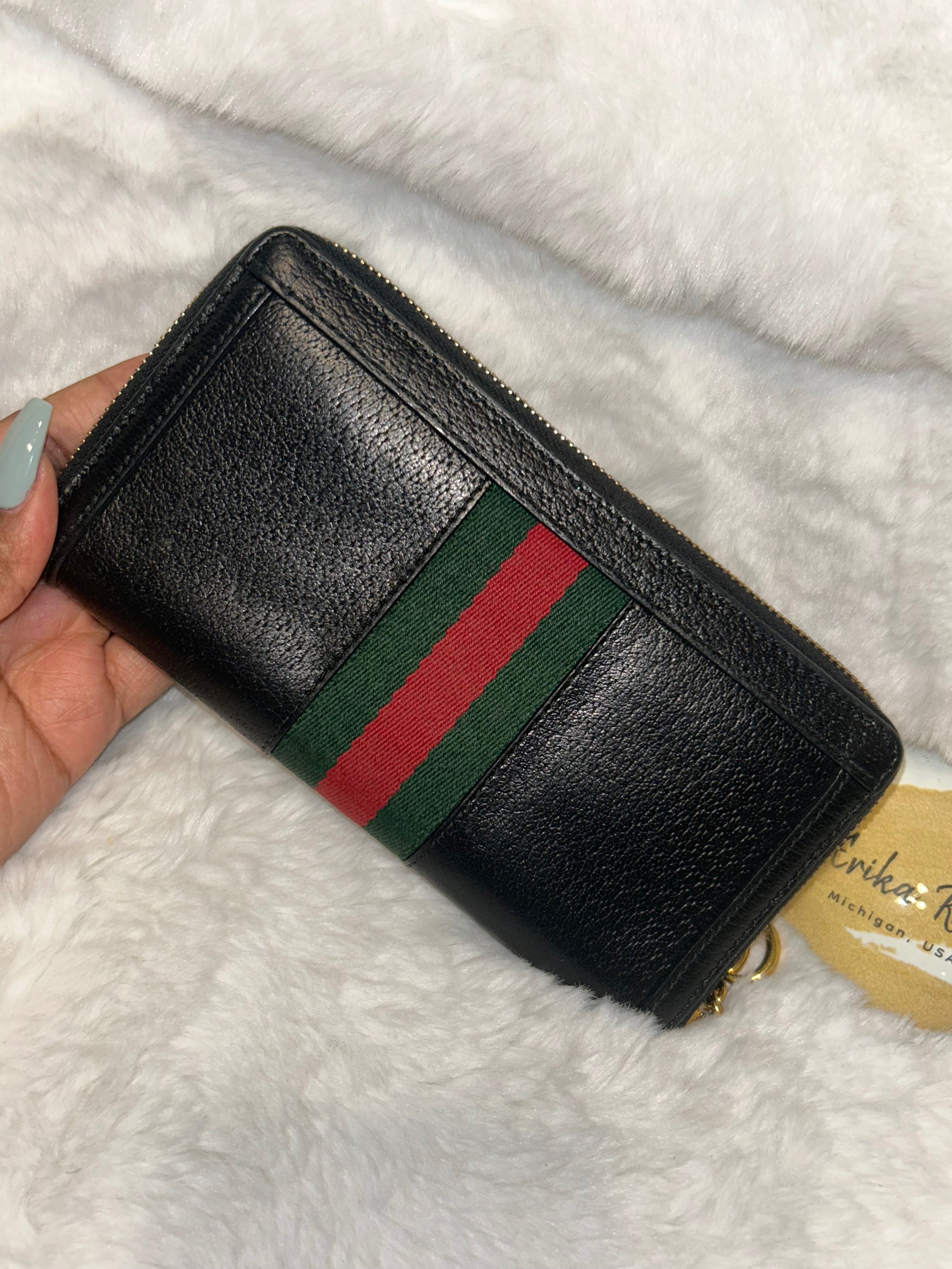 Gucci Black Zippy Long Wallet