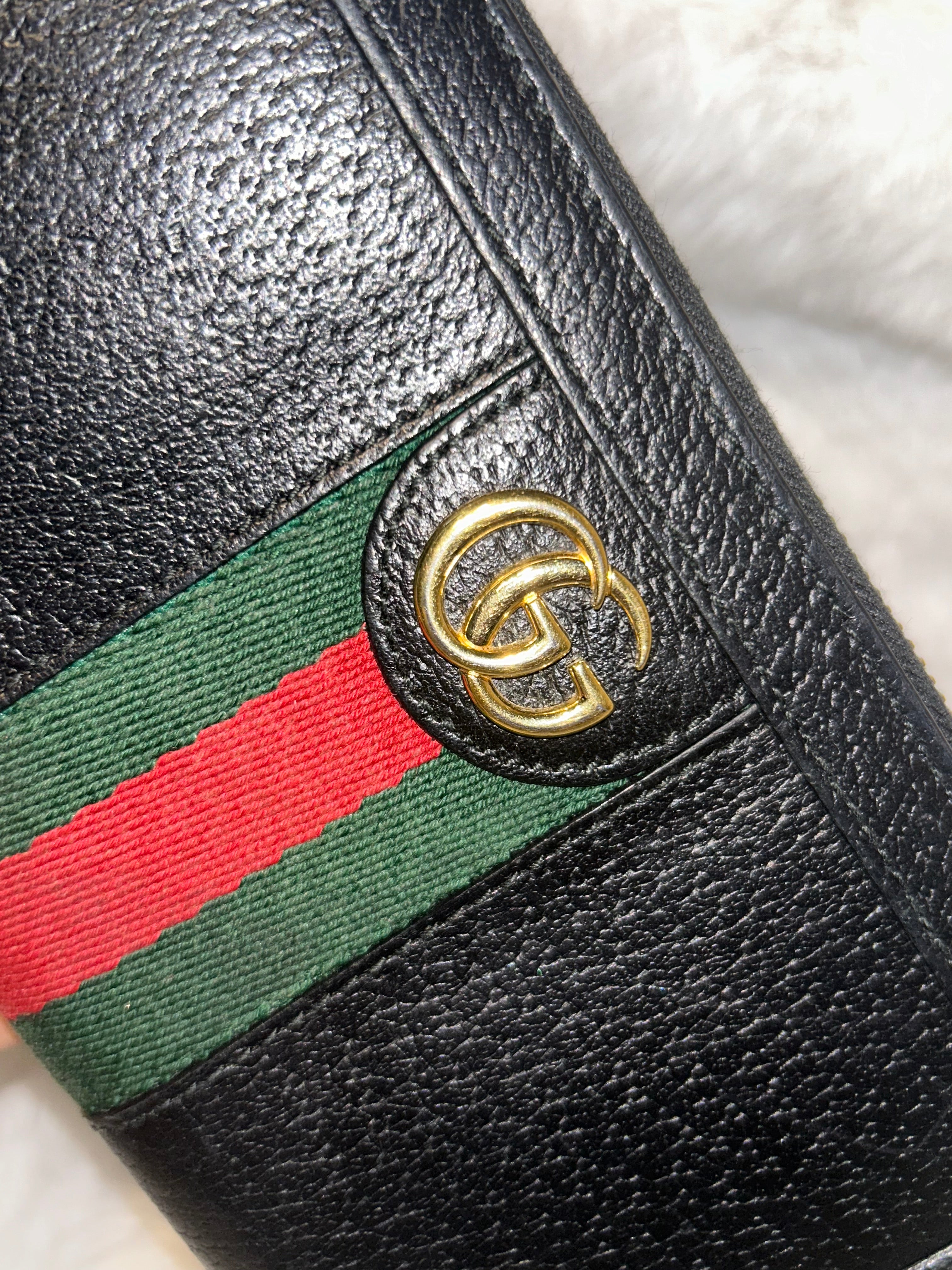 Gucci Black Zippy Long Wallet