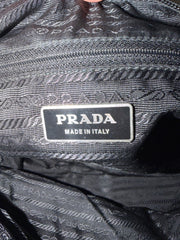 Prada Black Vintage Tessuto Nylon Messenger Bag