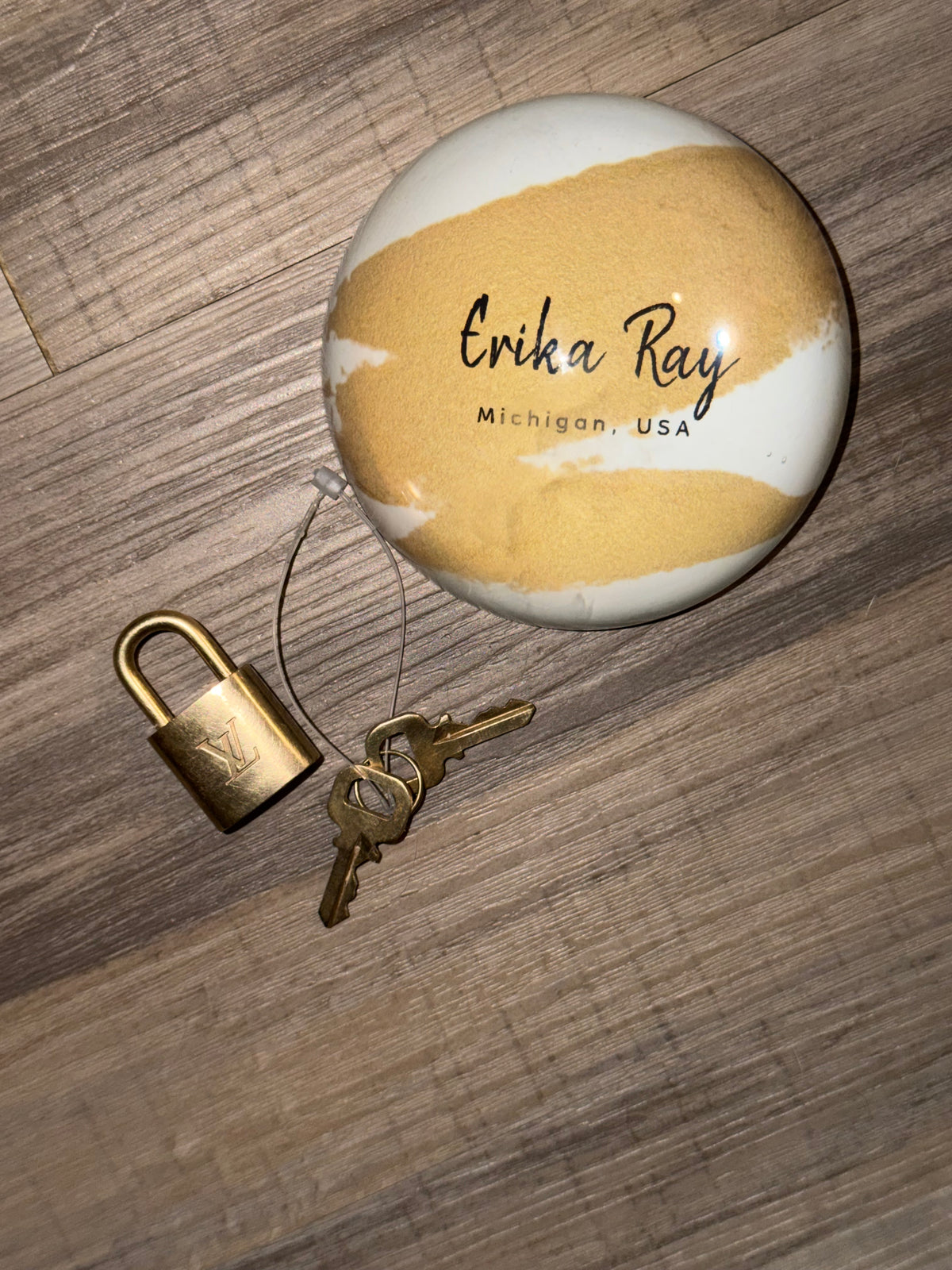 LV Gold Lock & Key Set- TWO KEYS